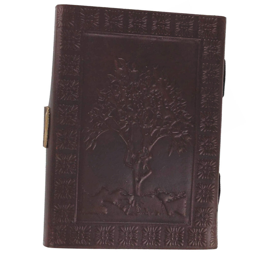 Handmade Knotted Weave Celtic Cross Leather Blank Journal -Unique Artistic Diary