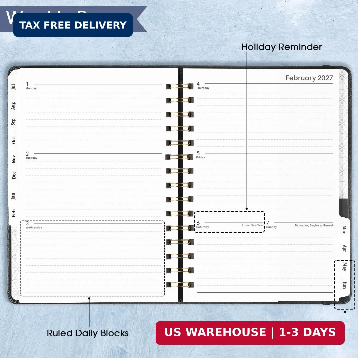 Planner 2026-2027 – Weekly & Monthly Academic Planner 2026-2027 with 12 Monthly