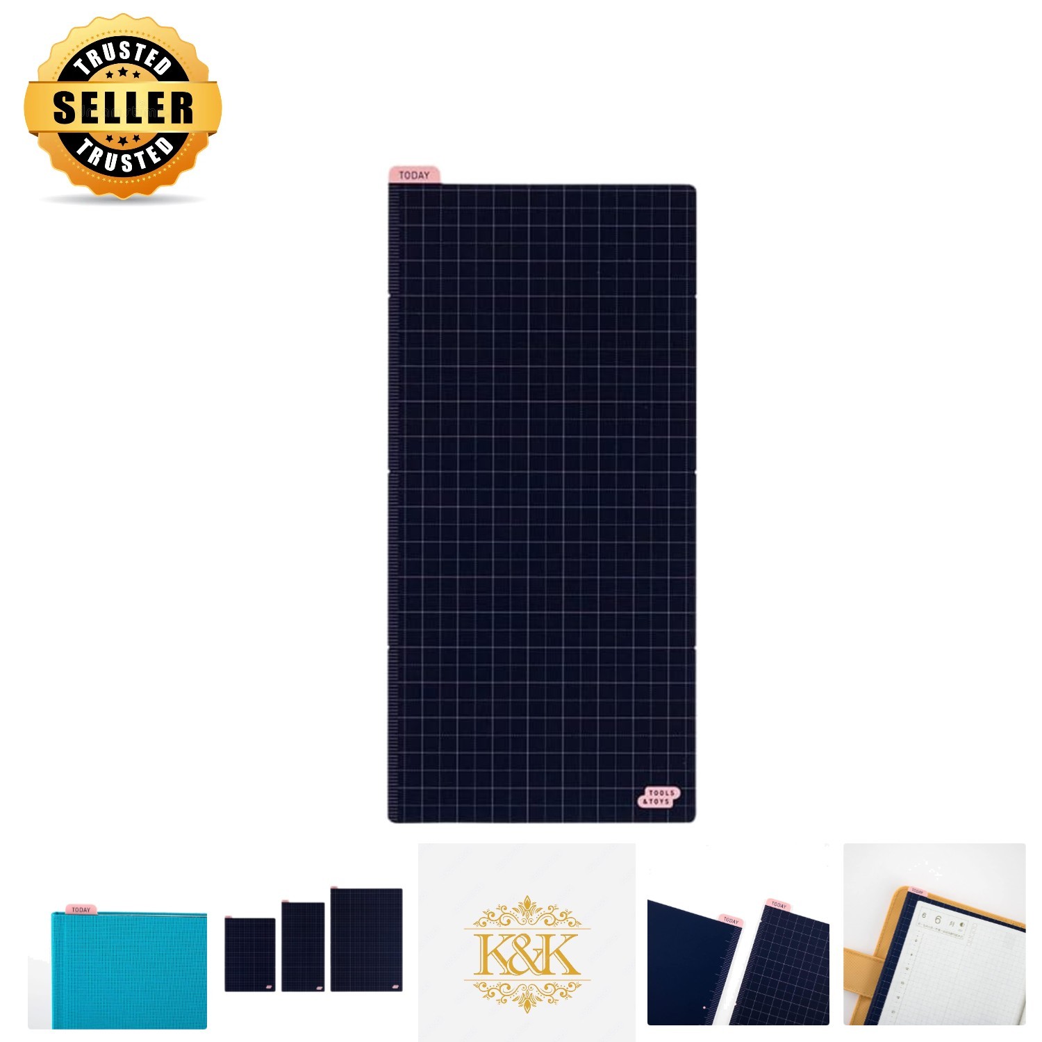 Techo Pencil Board – Perfectly Fits Weeks Book, Navy and Pink Chic Design