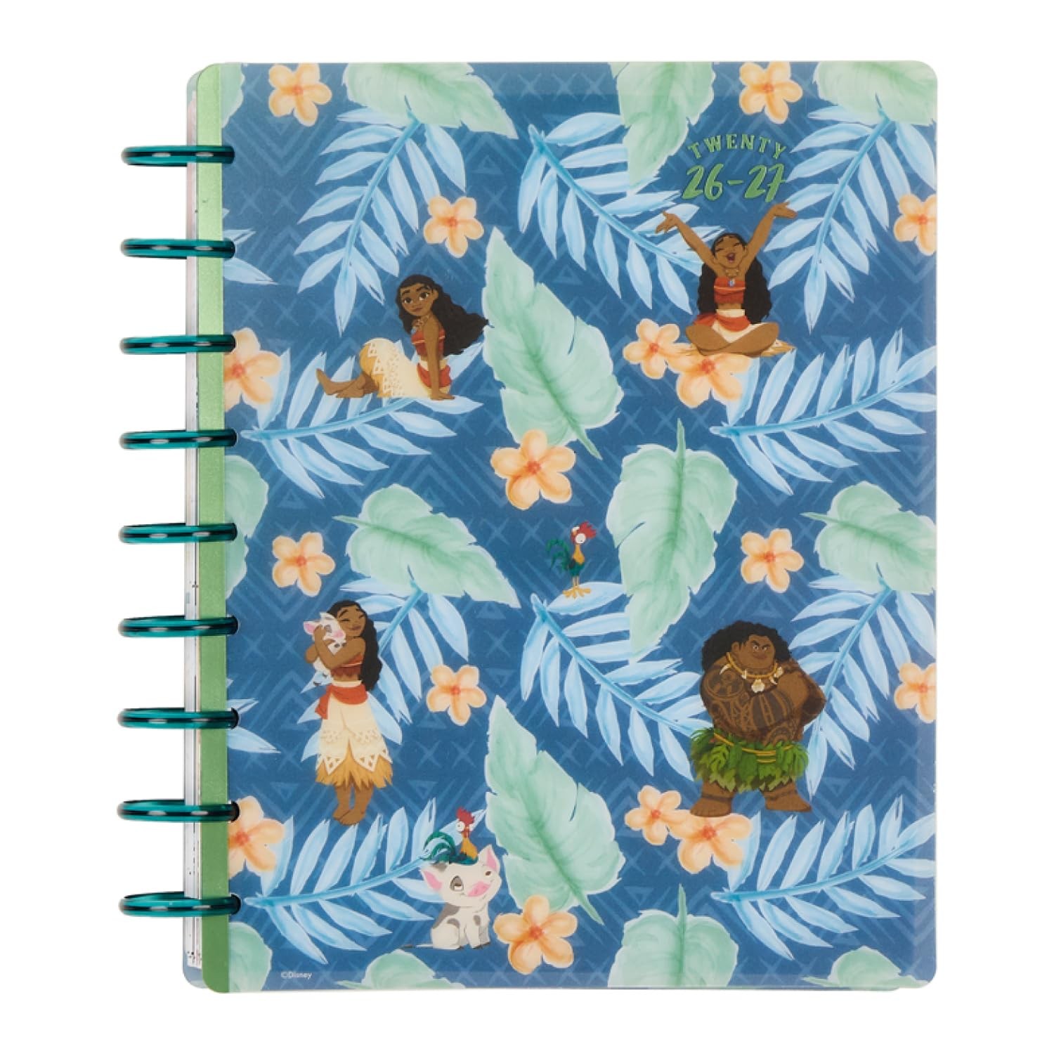 Happy Planner Disney Moana 12 Month Disc Bound Planner July 2026 June 2027