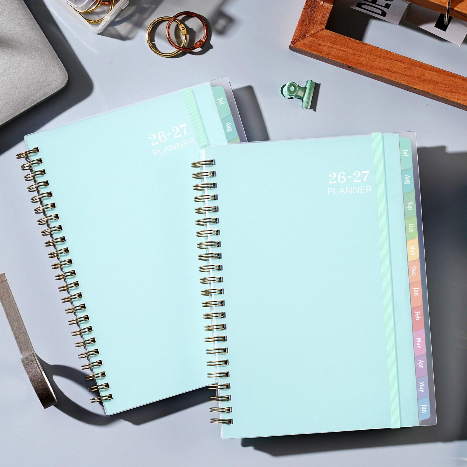 2026-2027 Academic Planner – Jul 2026-Jun 2027 Weekly & 6.4″x8.5″, green