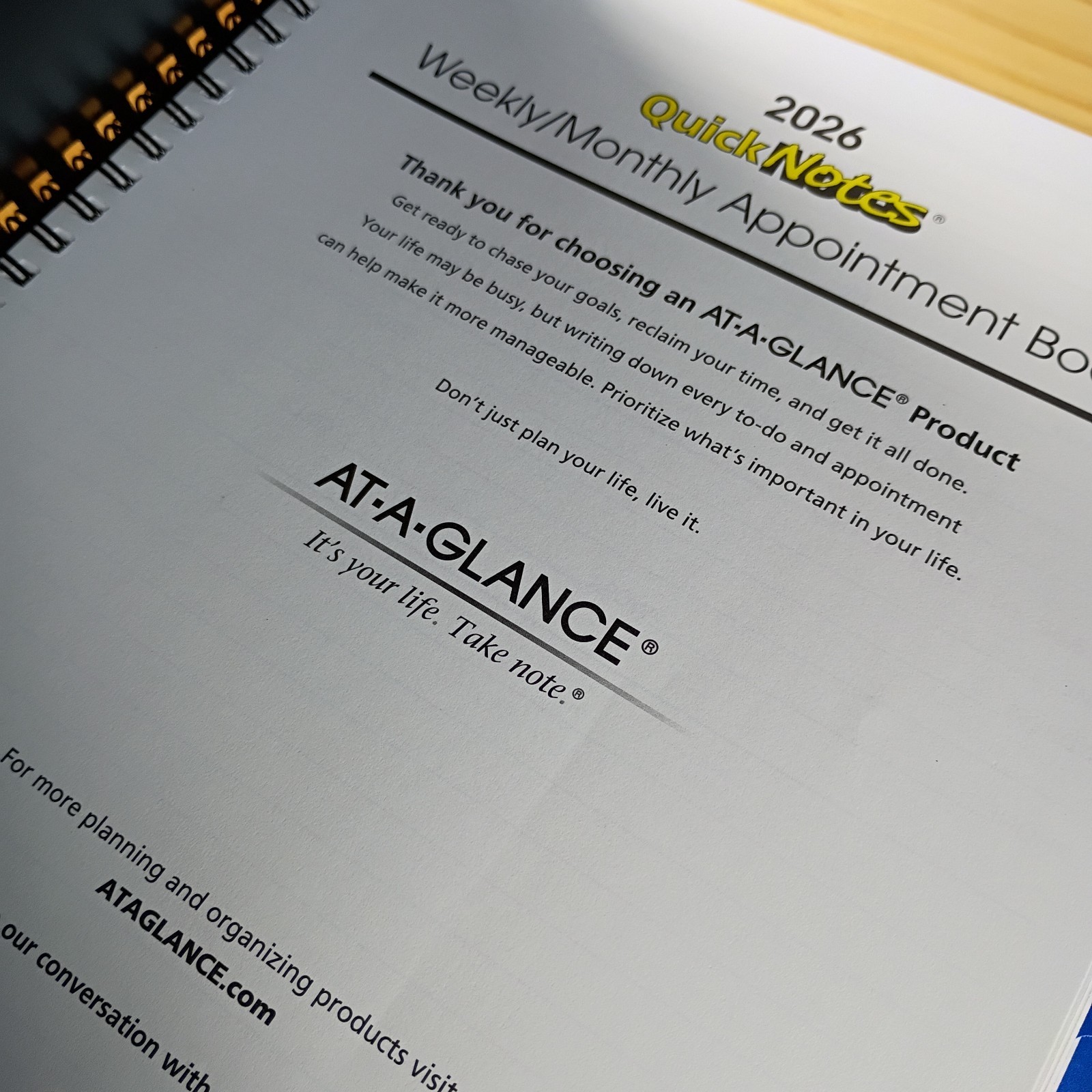 AT-A-GLANCE My Week 2026 Quick Notes® #76-950-05 New.