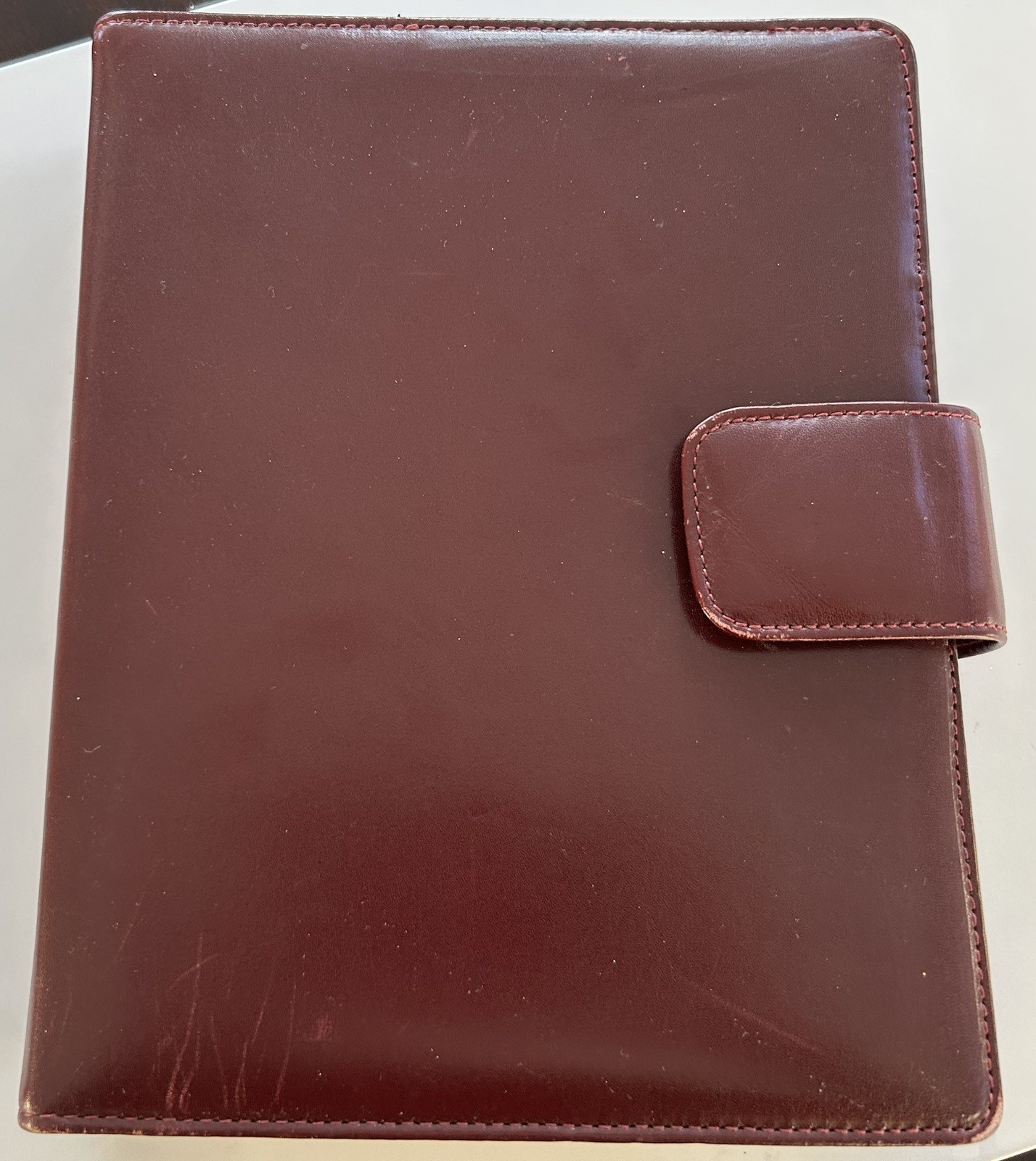 Vintage 1994 Day-Timer Brown Leather 3 Ring Planner Organizer 9.5 X 7