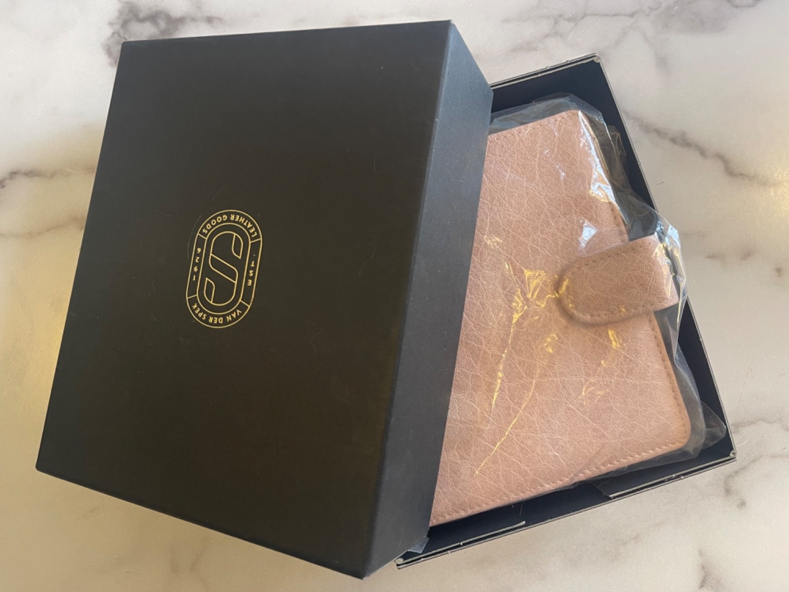 Van Der Spek B6 Codex Beautiful Leather-Parme Pink bound notebook cover