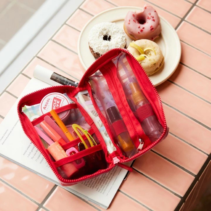 Hobonichi Small Drawer Pouch Clear Check PVC Organizer Pouch Japan