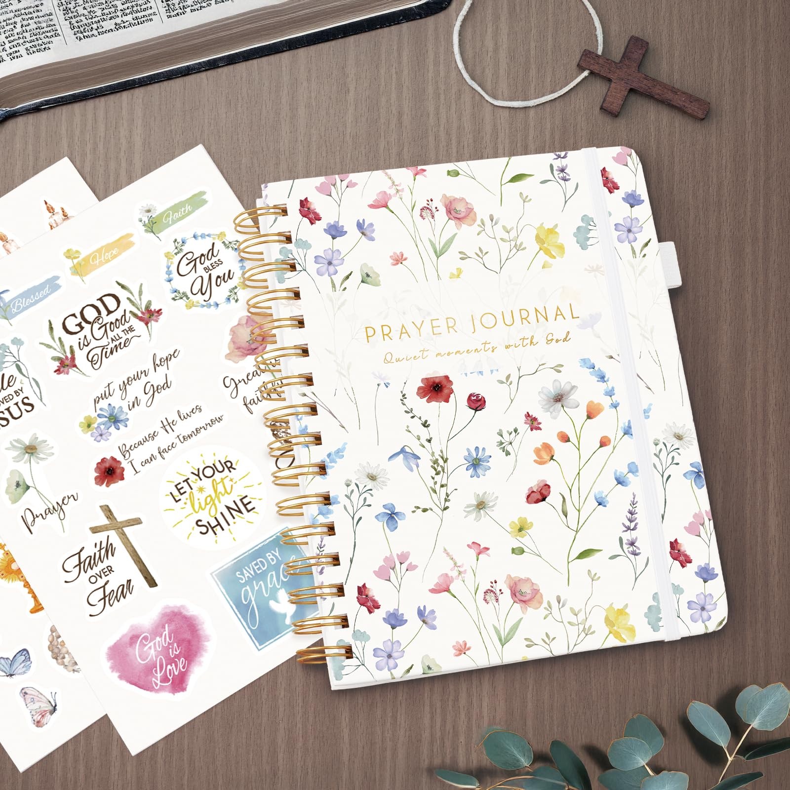 Prayer Journal for Women – Bible with 8.5″L x 6.57″W, Wild Flower