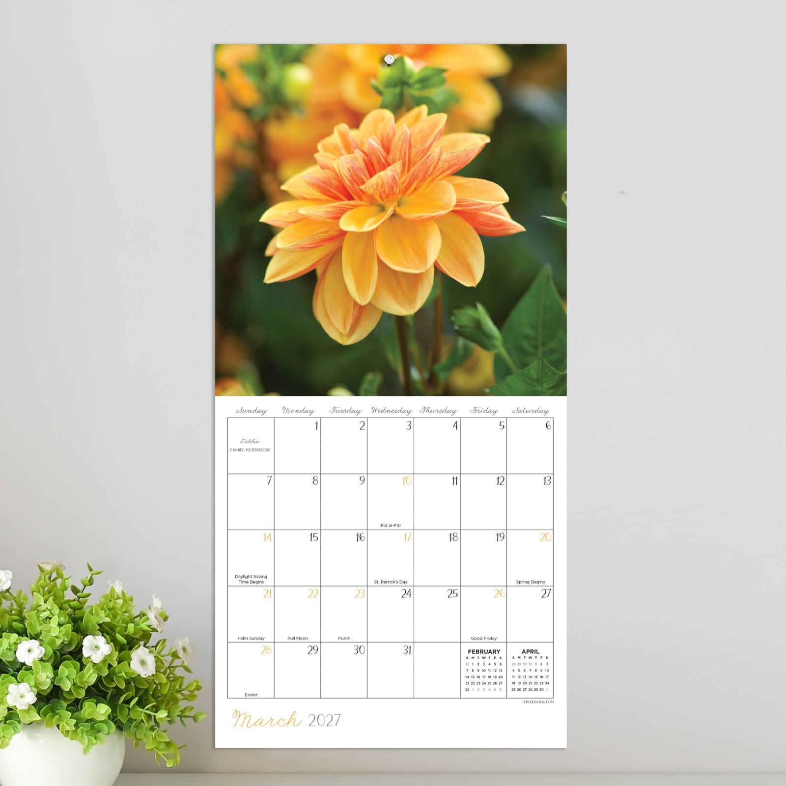 2027 Flowers Mini Calendar