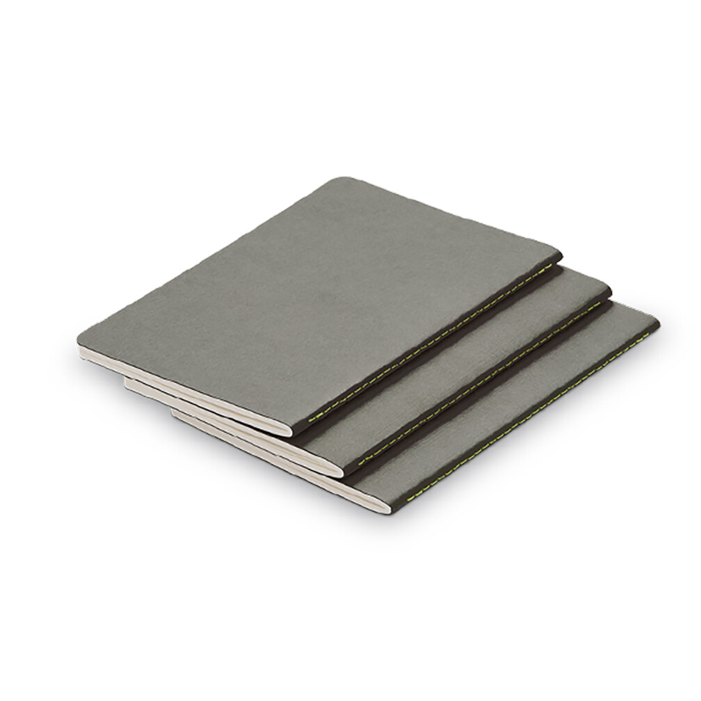 Lamy Softcover A5 Booklets Set of 3 in Grey – 5.7 x 8.3