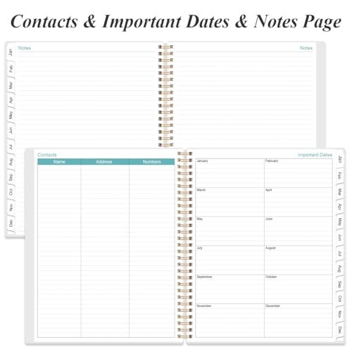 2026 Daily & Monthly Planner – One Page Per Day, 12 Monthly Tabs, 8.5″x11