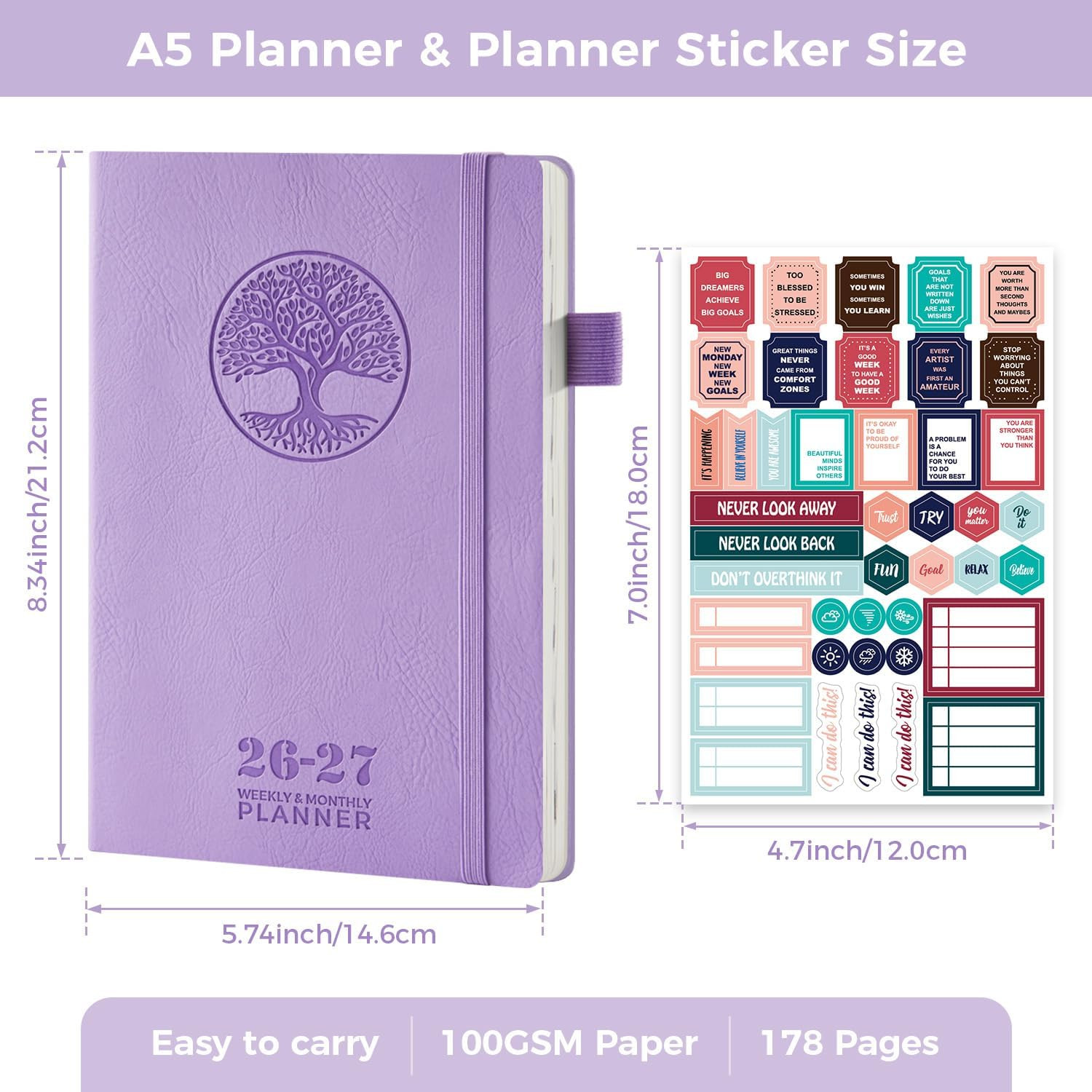 Academic Planner 2026-2027, July 2026 – June 2027 Weekly and Monthly Planner/Cal