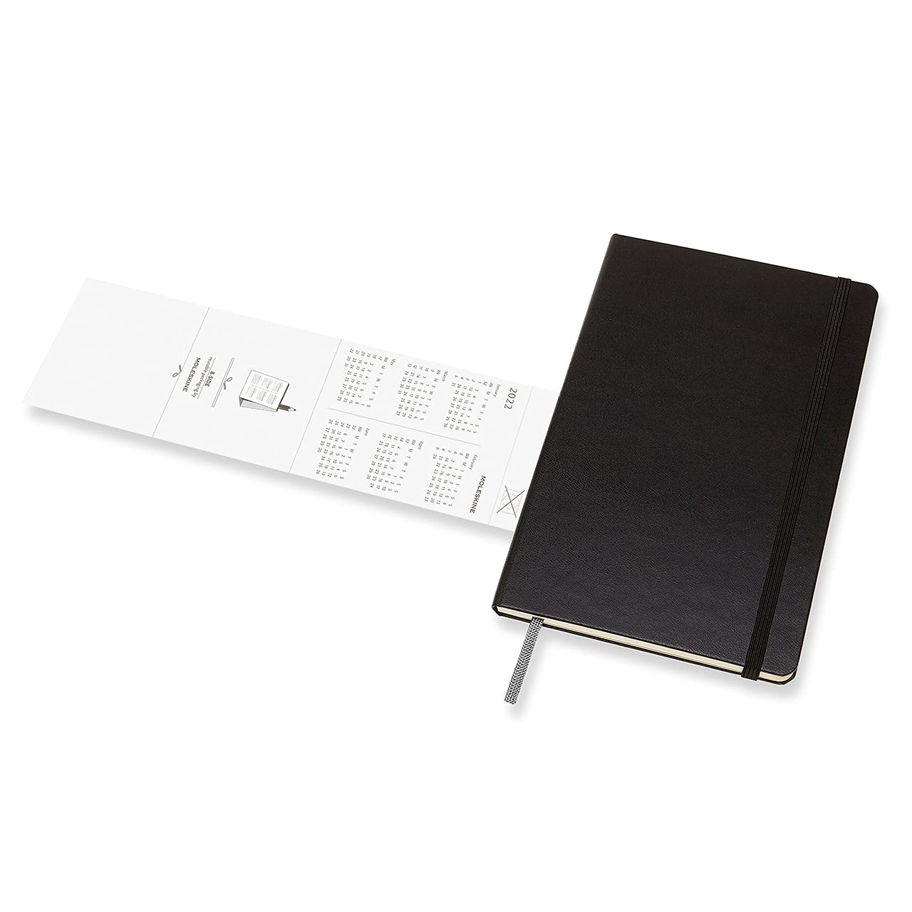 2022 Weekly Horizontal Planner, 12M, Large, Black, Hard Cover (5 x 8.25)