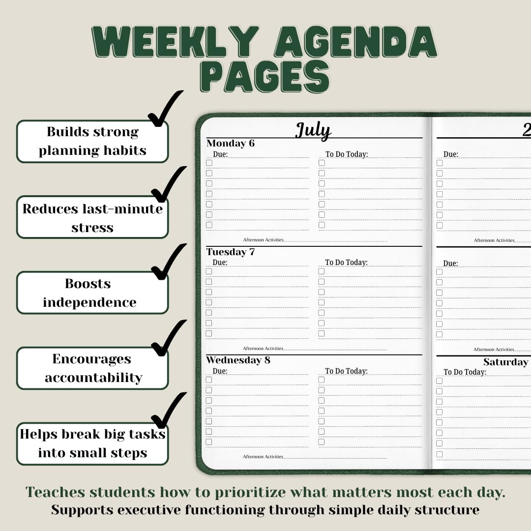 All-in-One Academic Planner 2025–2026: The Ultimate A5, Forrest Green