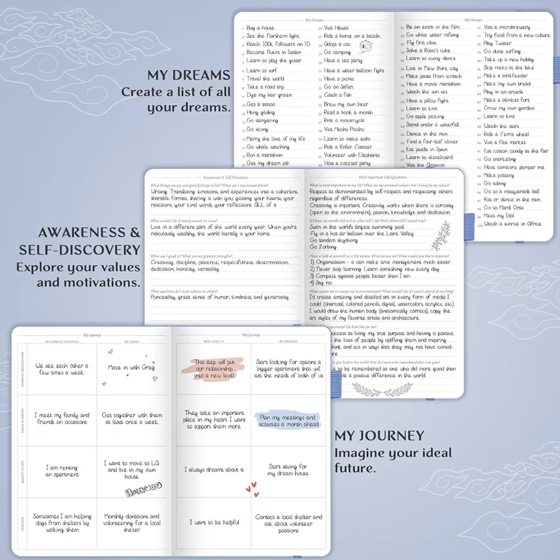 Legend Planner Pro Undated Weekly/Monthly Planner Periwinkle Gold Foil
