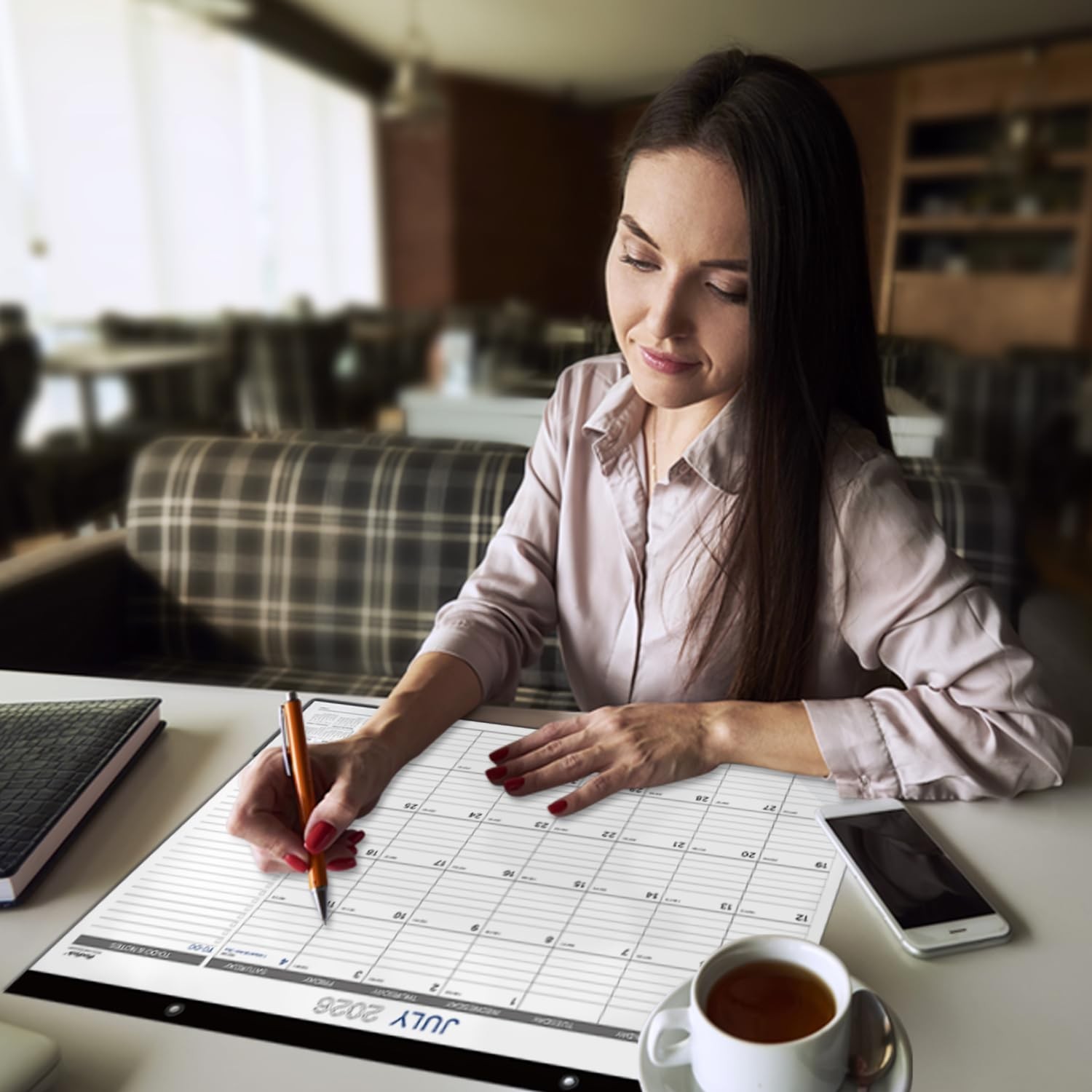 2026-2027 Desk Calendar – 17″ x 12″ 2026-2027, x 12″, Gray