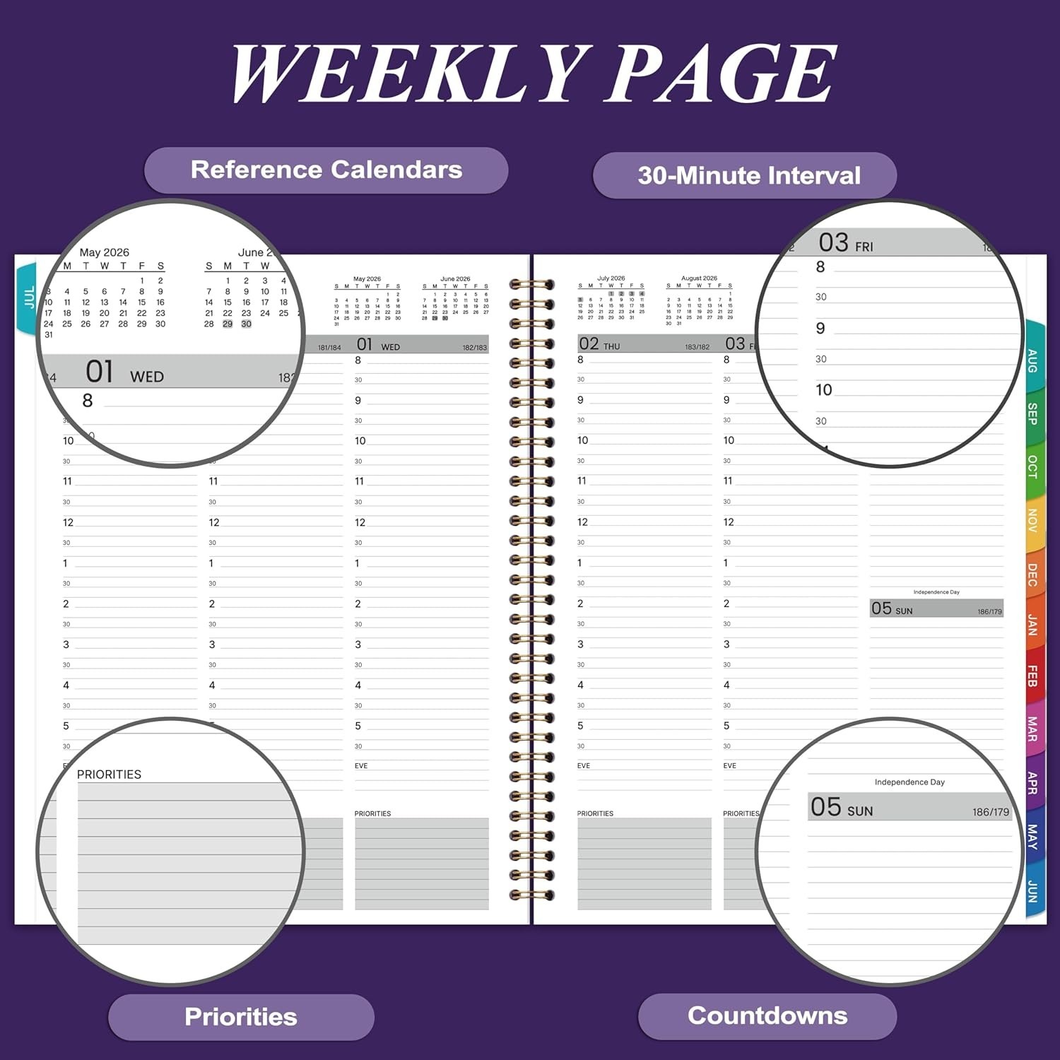 Comprehensive 2026-2027 Planner – 9″ x 11″ with Thick Paper and Daily Planning