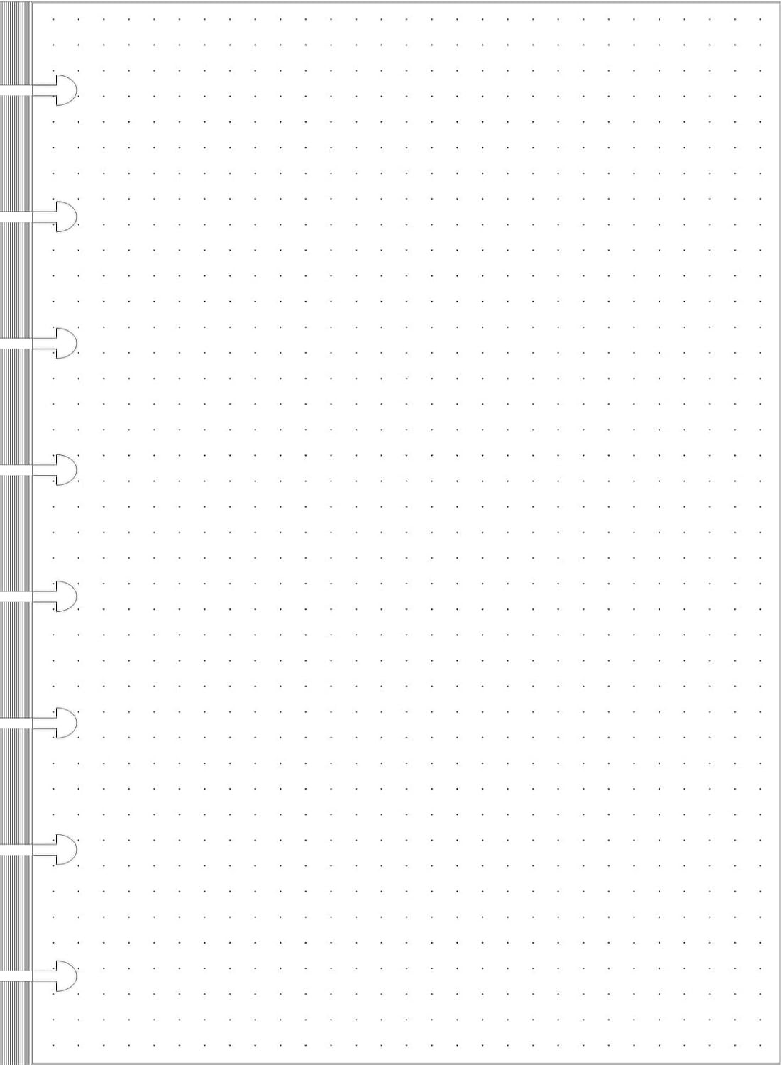 Junior Size TUL Discbound Dotted Refill Paper, 8-Disc Disbound Insert, 100 Sheet