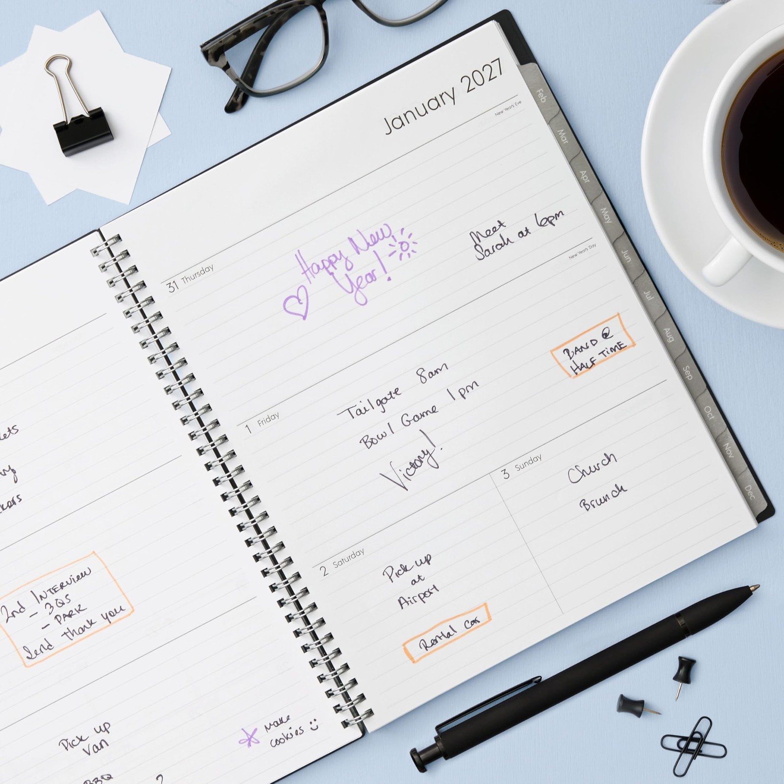 Blue Sky 2027 Weekly and Monthly Planner Calendar, Includes January 2027 – De…