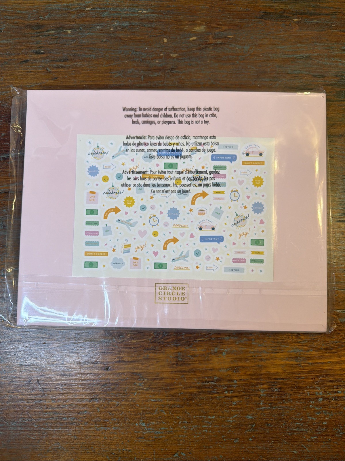 Orange Circle Studio My Week 17 Month Desk Calendar Organizer. New, Sealed.