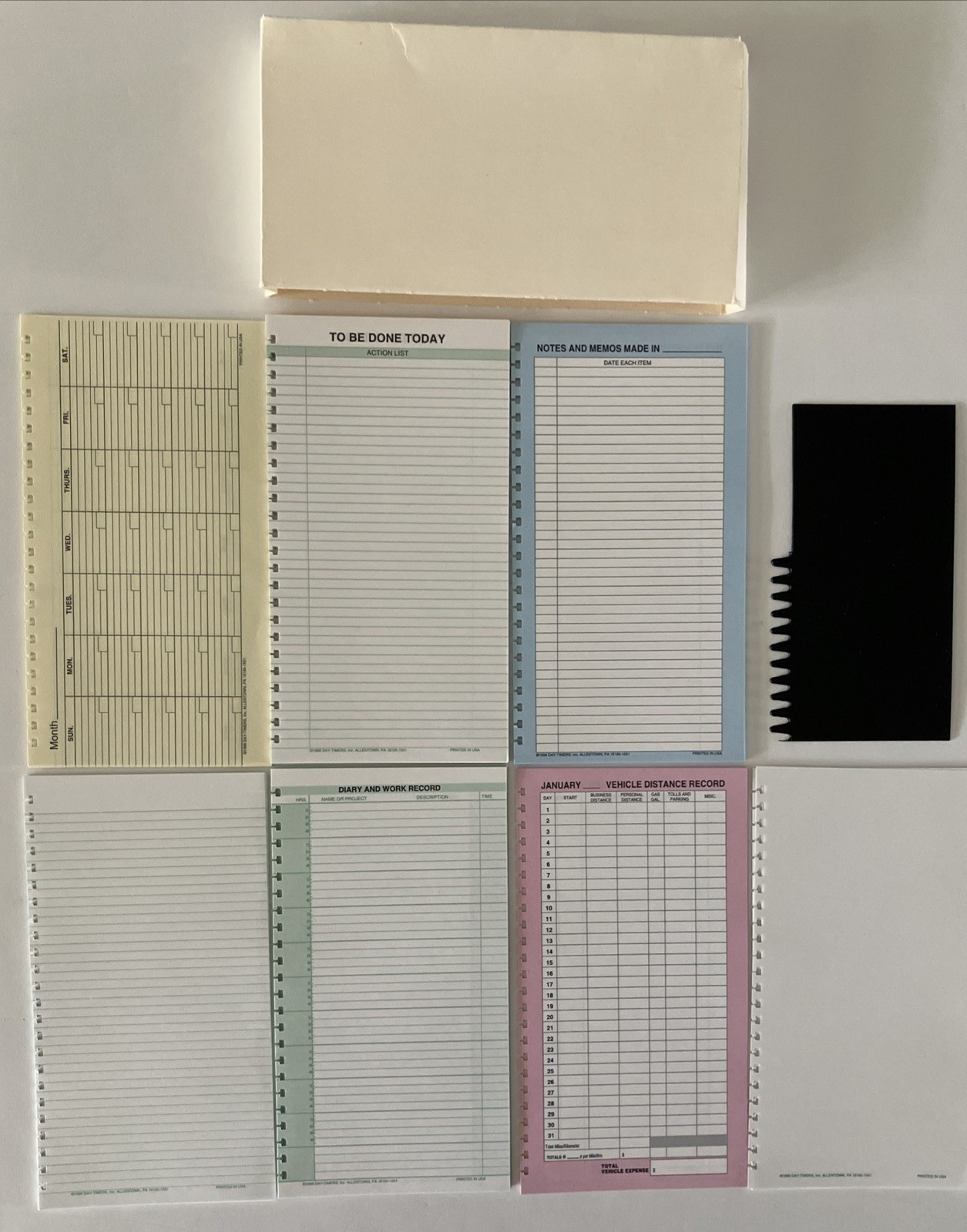 Day-Timer Pocket Size Accessories-YOU PICK-ORGANIZER/EXTRA PAGES/STORAGE BOX/ETC