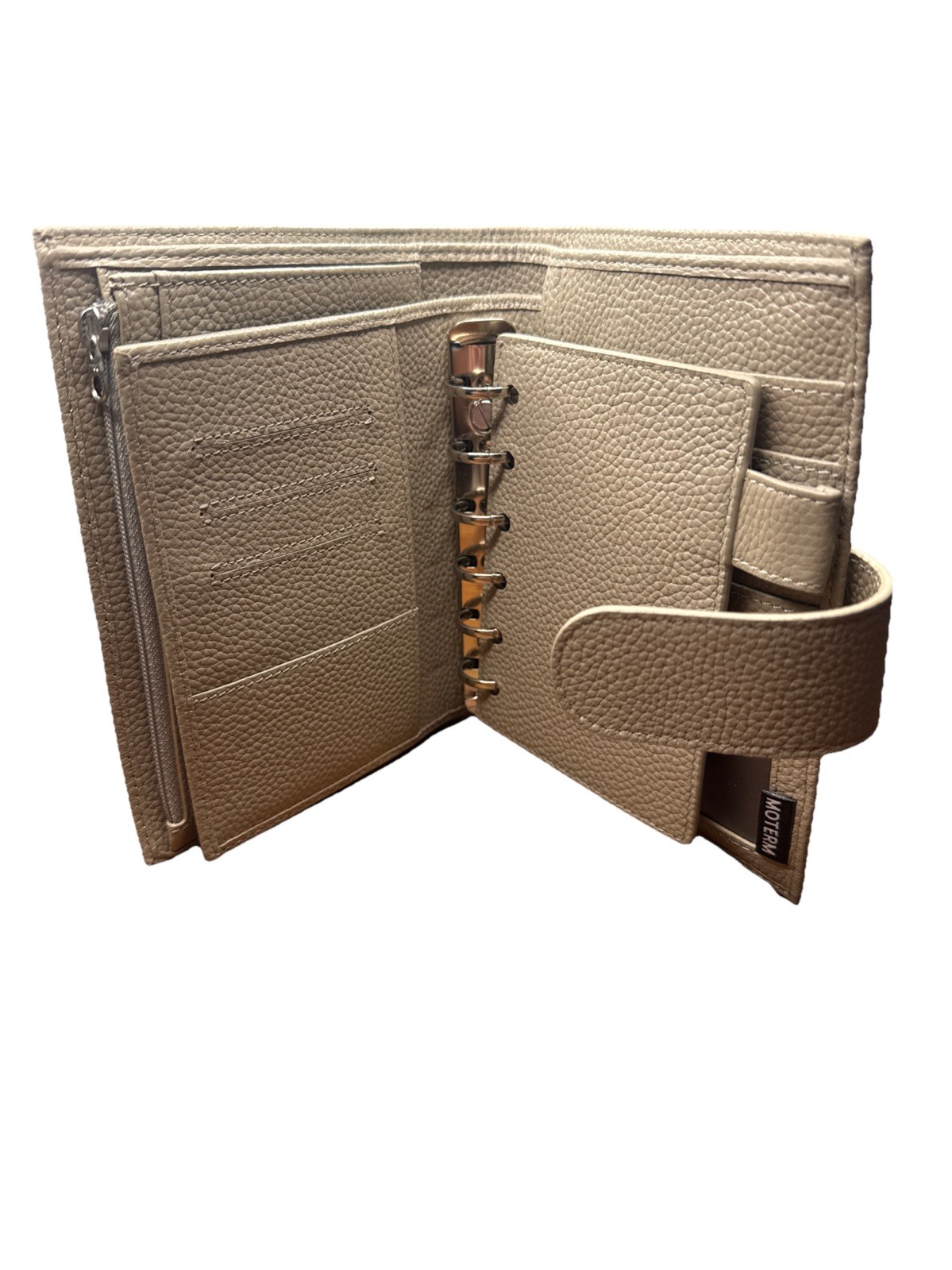 Moterm Pocket Versa Binder A6 Planner & Wallet Combo Pebble Taupe, 19mm Rings