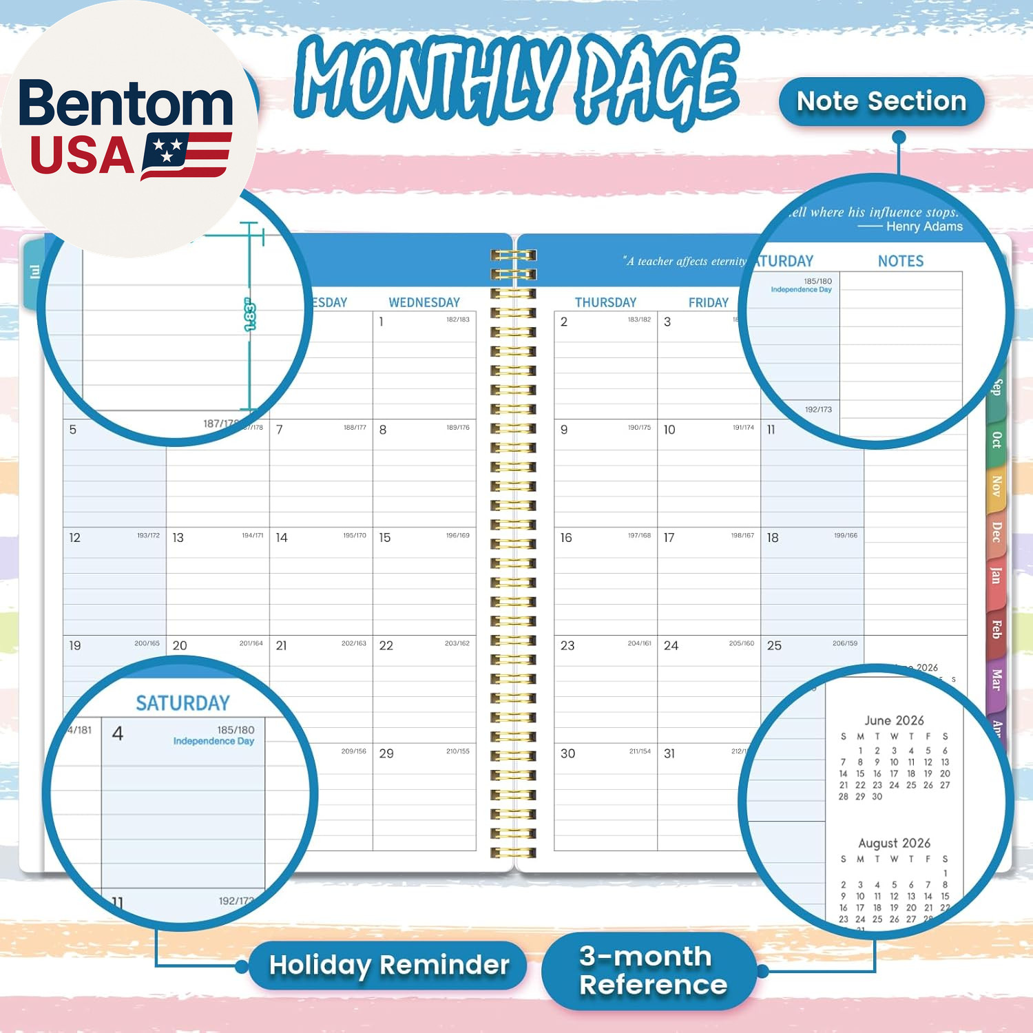 2026-2027 Teacher Planner – July 2026 – June 2027, Lesson Planner 2026-2027, 8.5