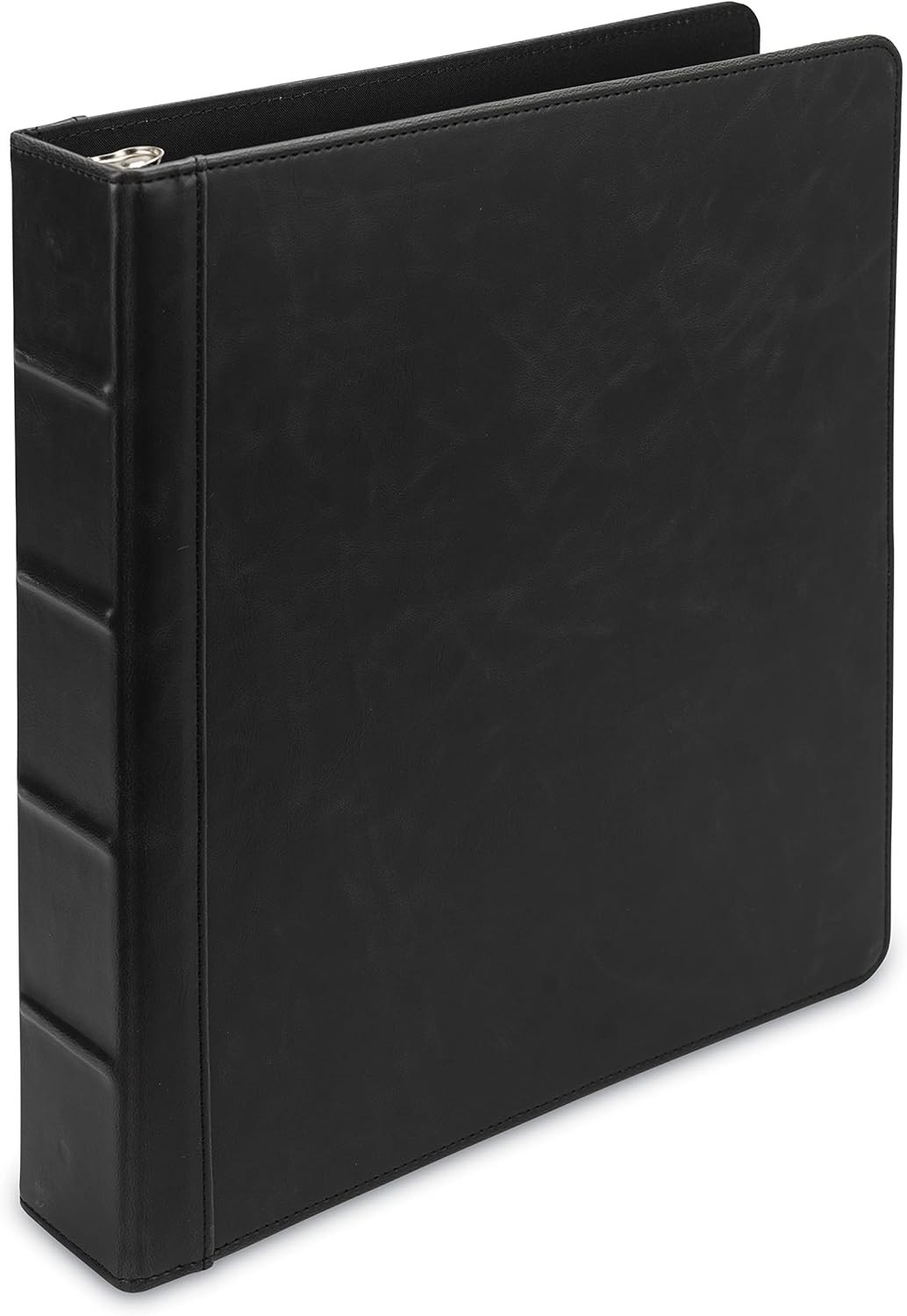 Professional Faux Leather Binder, 3-Ring Organizer, Black, Letter Size 8.5×11