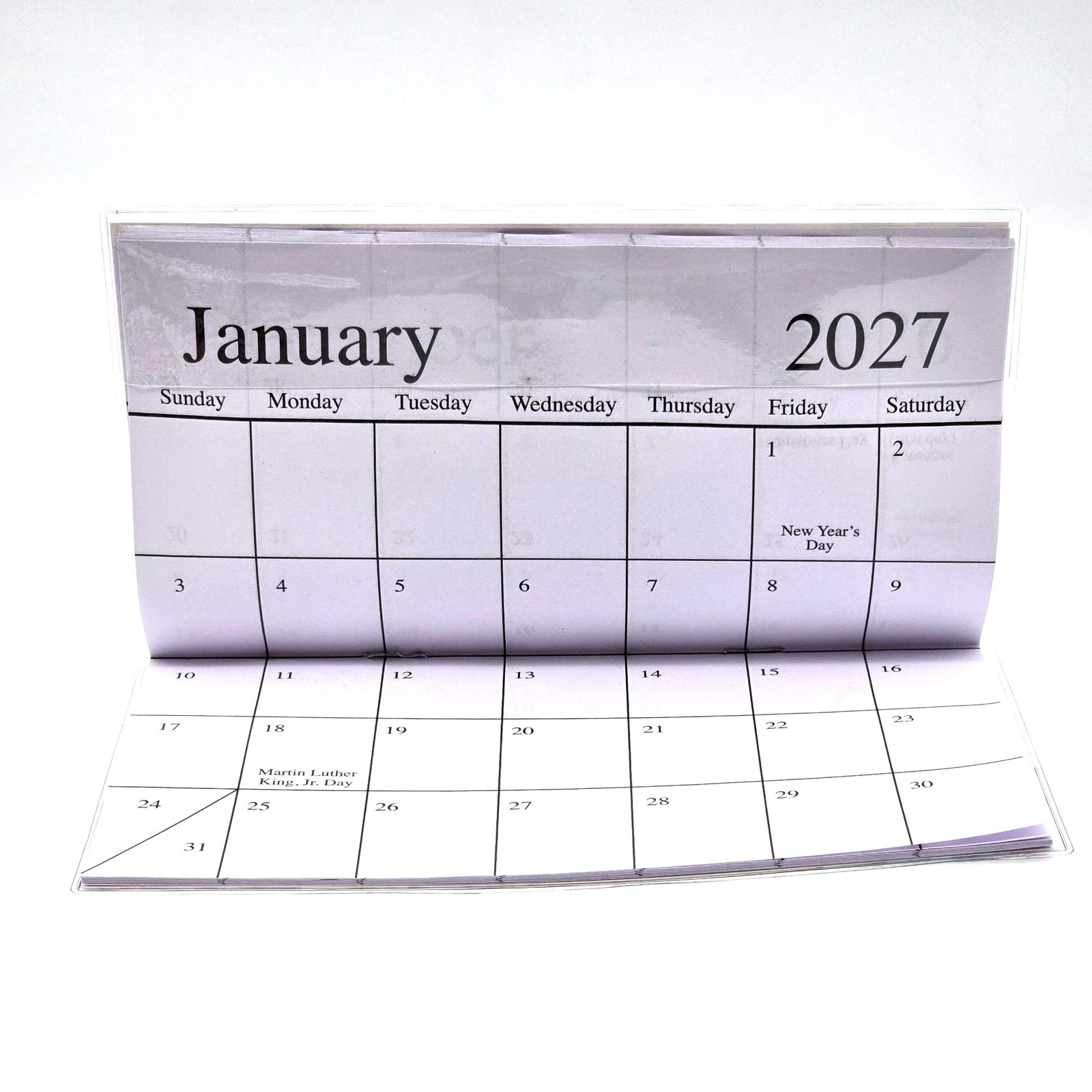 Floral Hydrangea Pocket Planer 2026-2027 Calendar Vinyl Cover 6.5″ by 3 5/8″