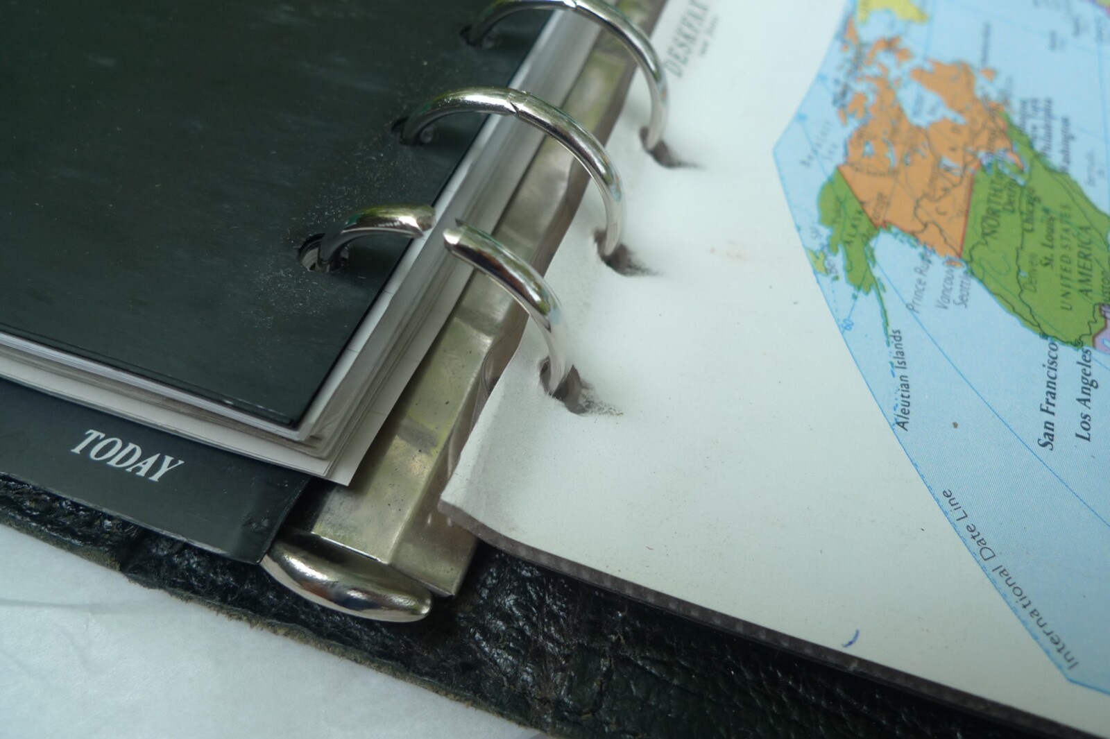 DESKFAX / FILOFAX – DX1 CLF 7/8- LEATHER PLANNER & MANY INSERTS – MADE IN UK