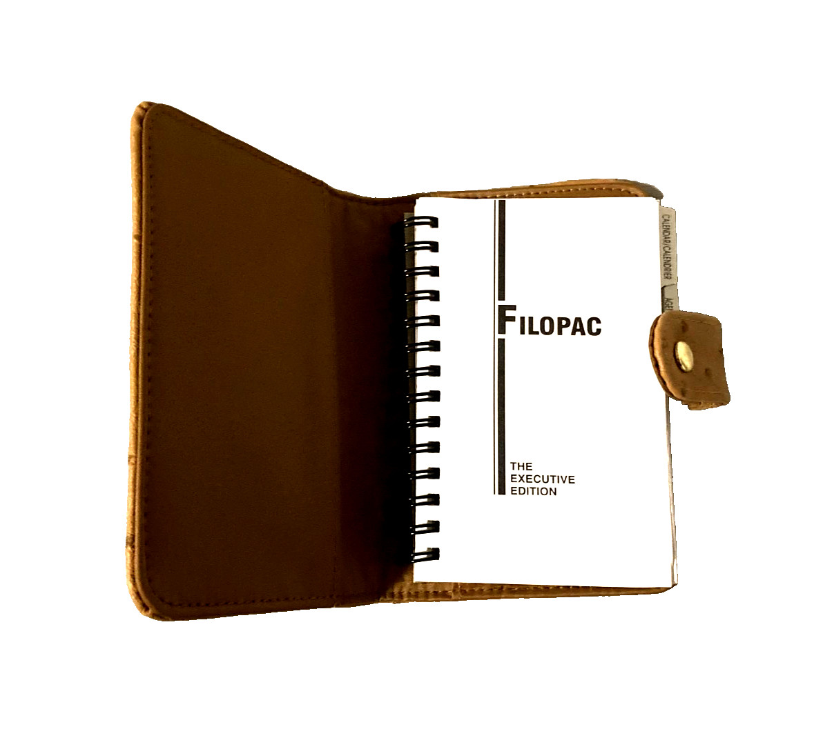 2024 FILOPAC the Executive Edition Personal Organizer Planner Brown Faux Leather