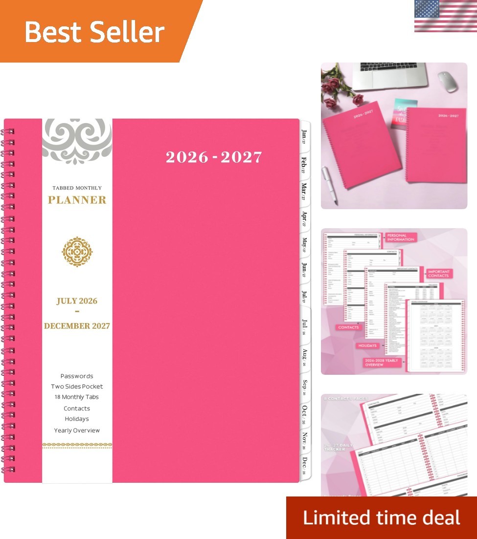 2026-2027 Student Planner – Durable Twin-Wire Binding, Perfect for Goal Setting