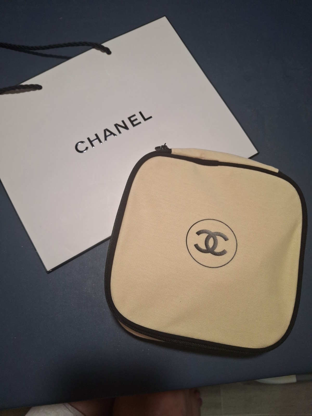 CHANEL Pouch Bag Les Beiges Beige 17 ×17 ×4.5cm w Bag NWOTags