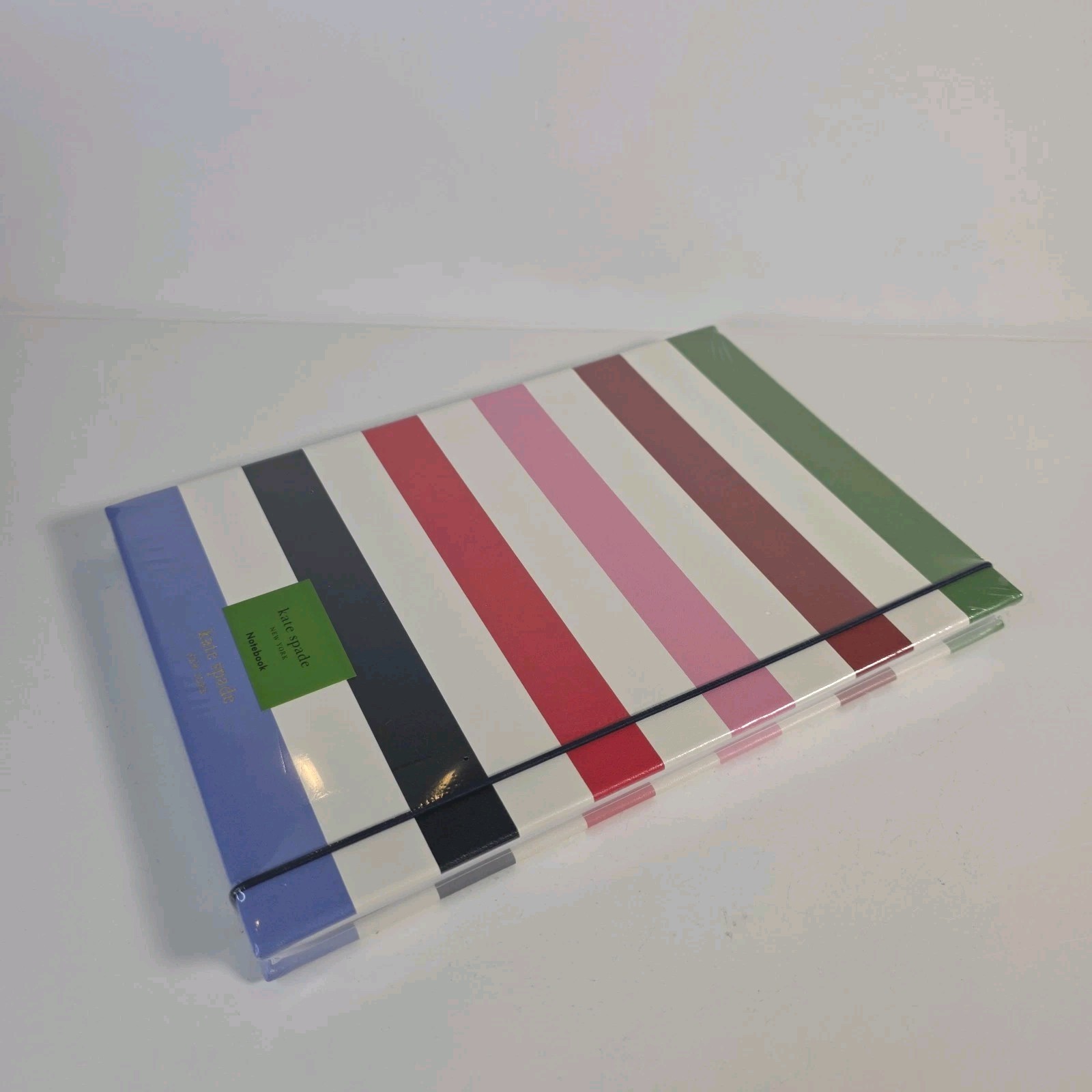 Kate Spade Adventure Stripe Take Note XL Notebook 168 Lined Pages Ribbon Pocket