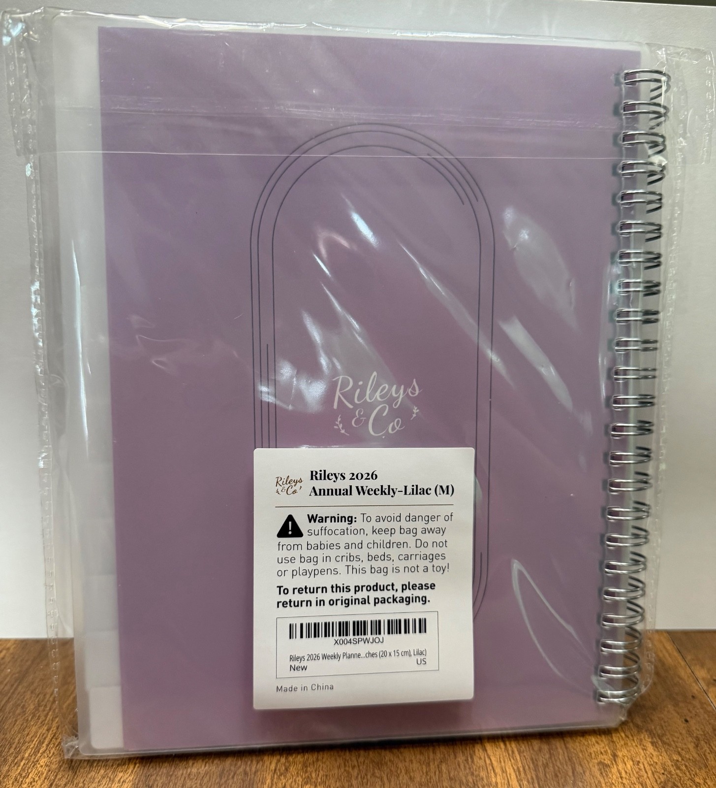 Rileys 2026 Weekly Monthly Planner Lilac Spiral Agenda Calendar NEW Sealed