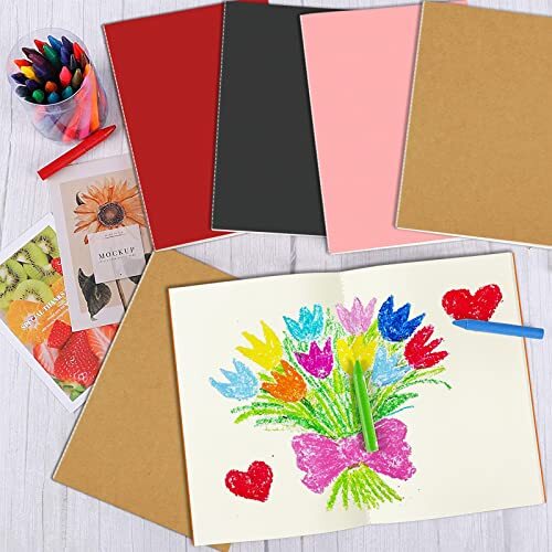 24 Pack Kraft Notebooks Unlined A5 Blank Journal Bulk With 80 Gsm Thick Paper 8.