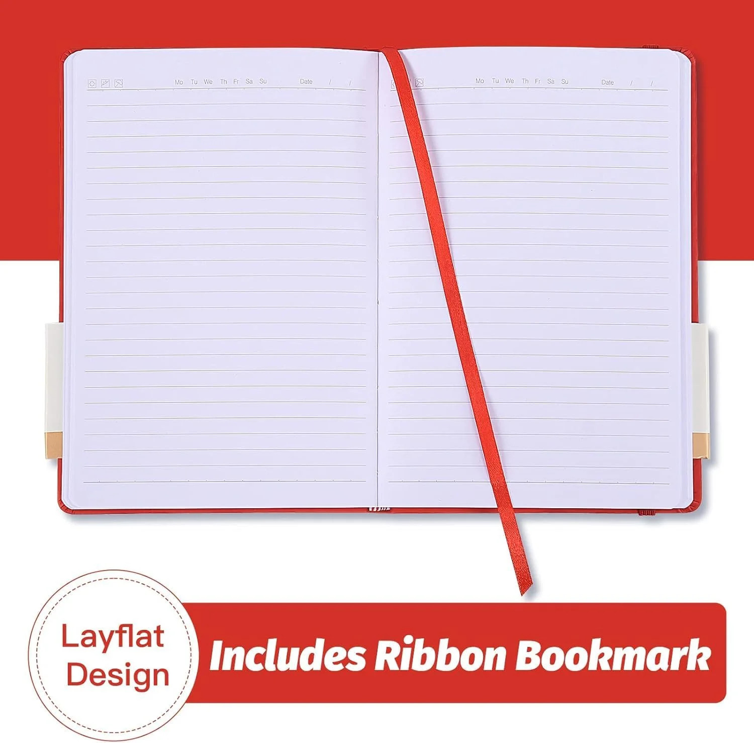 SUIN Hardcover-Journal-Notebooks, A5 Lined Journals Notebook for Writing 200 Pag