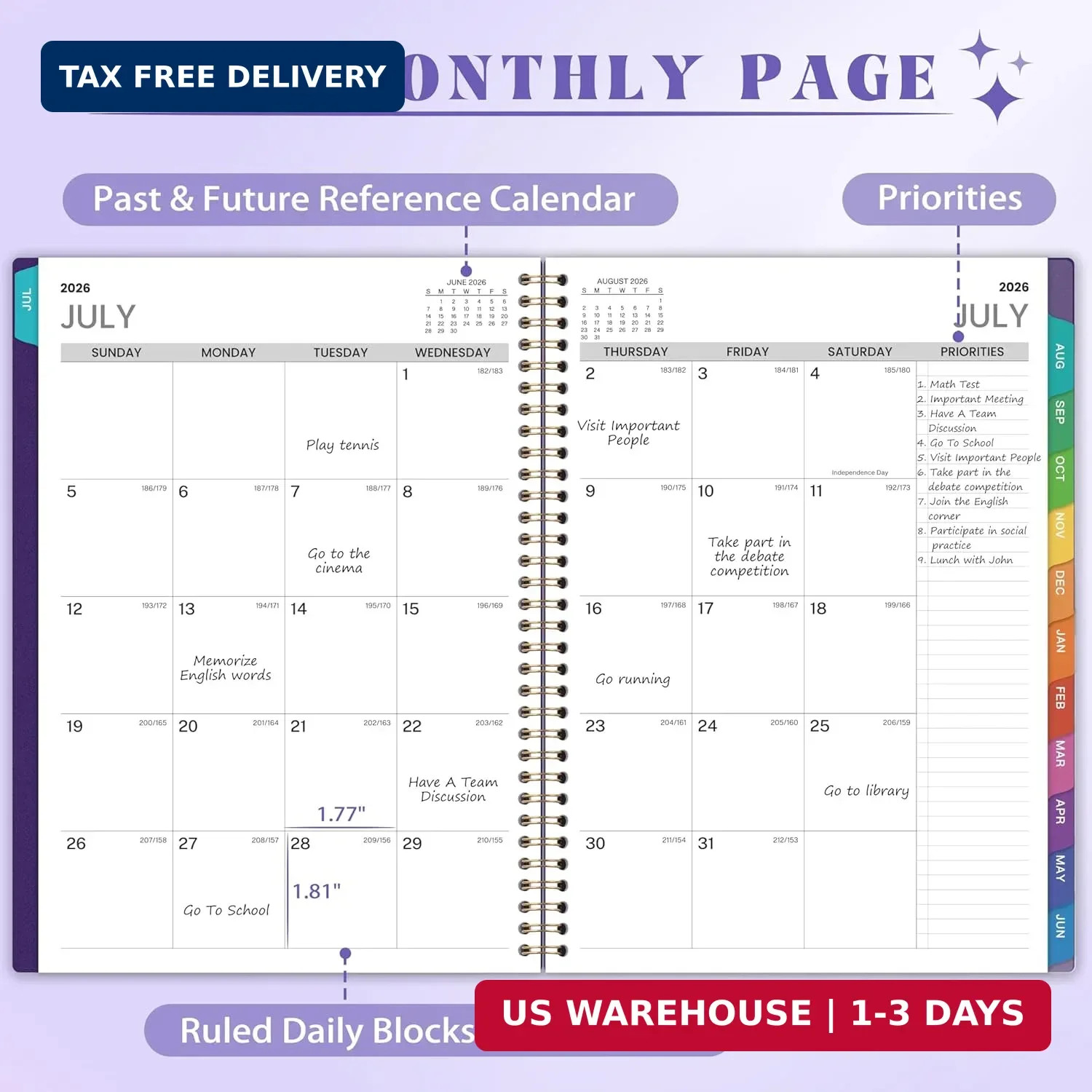 Share 2026-2027 Appointment Book/Planner – 8.2″ x 11″, Daily Planner 2026-2027