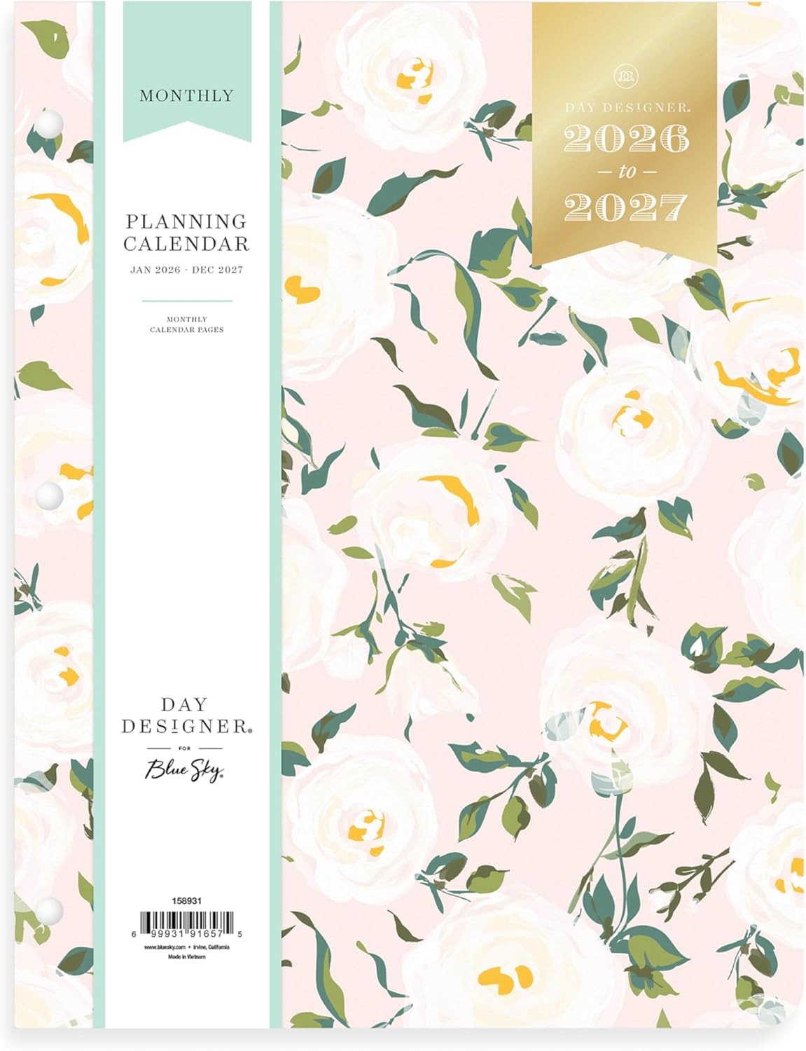 Planeador Mensual Day Designer 2026 A 2027 Cubierta Flexible 8.5 X 11 Pulgadas