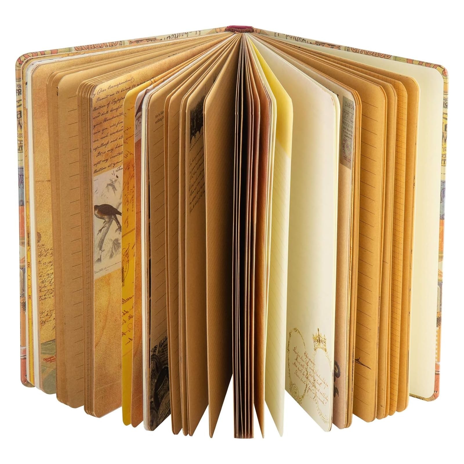 SallyFashion A5 Vintage Travel Journals Medium, 2Pack European Diary