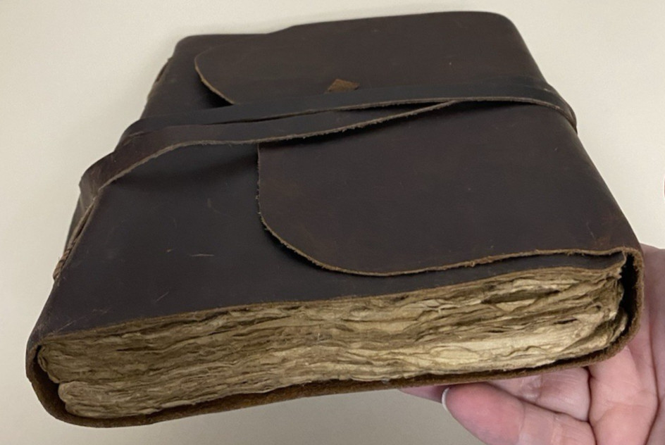 Modest Goods Leather Journal Deckle Edge Paper 200 Pages Distressed 9″x6.5″