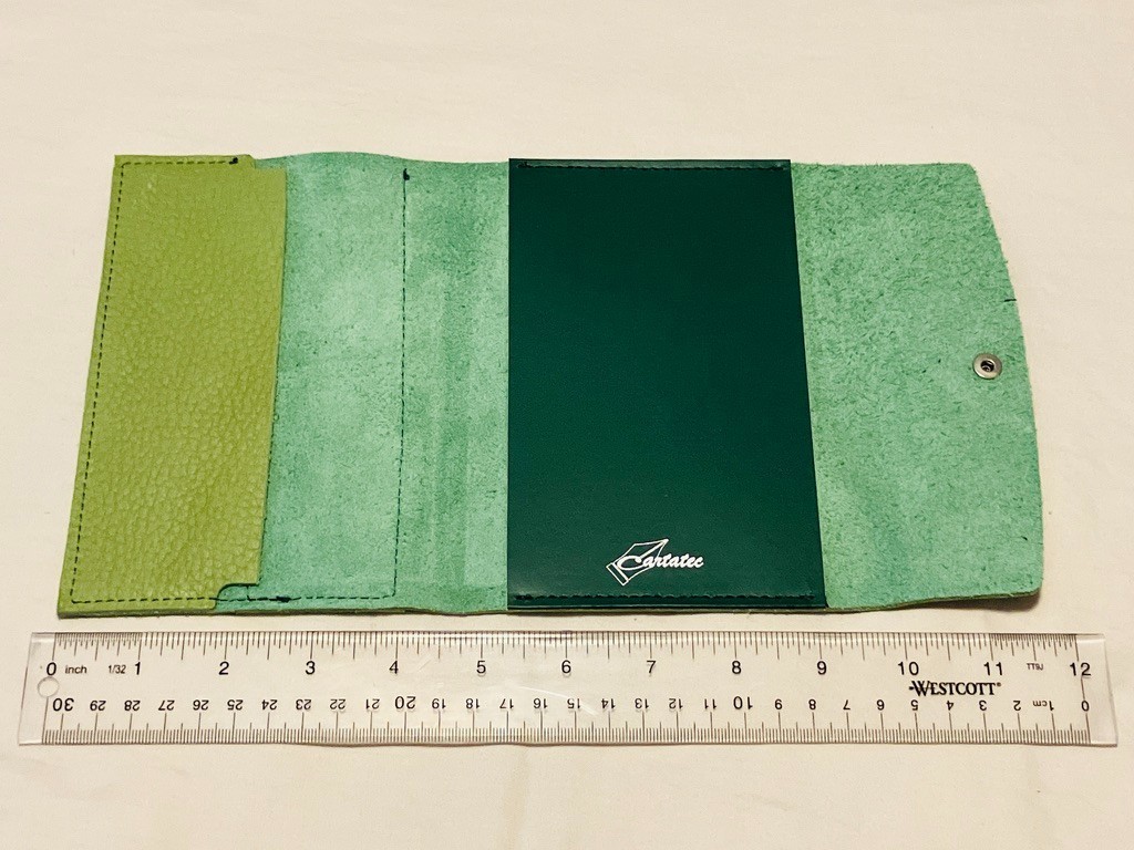 Grifos Italian Leather (Cartatec Brand) Green A6 Notebook Cover With Pen Holder