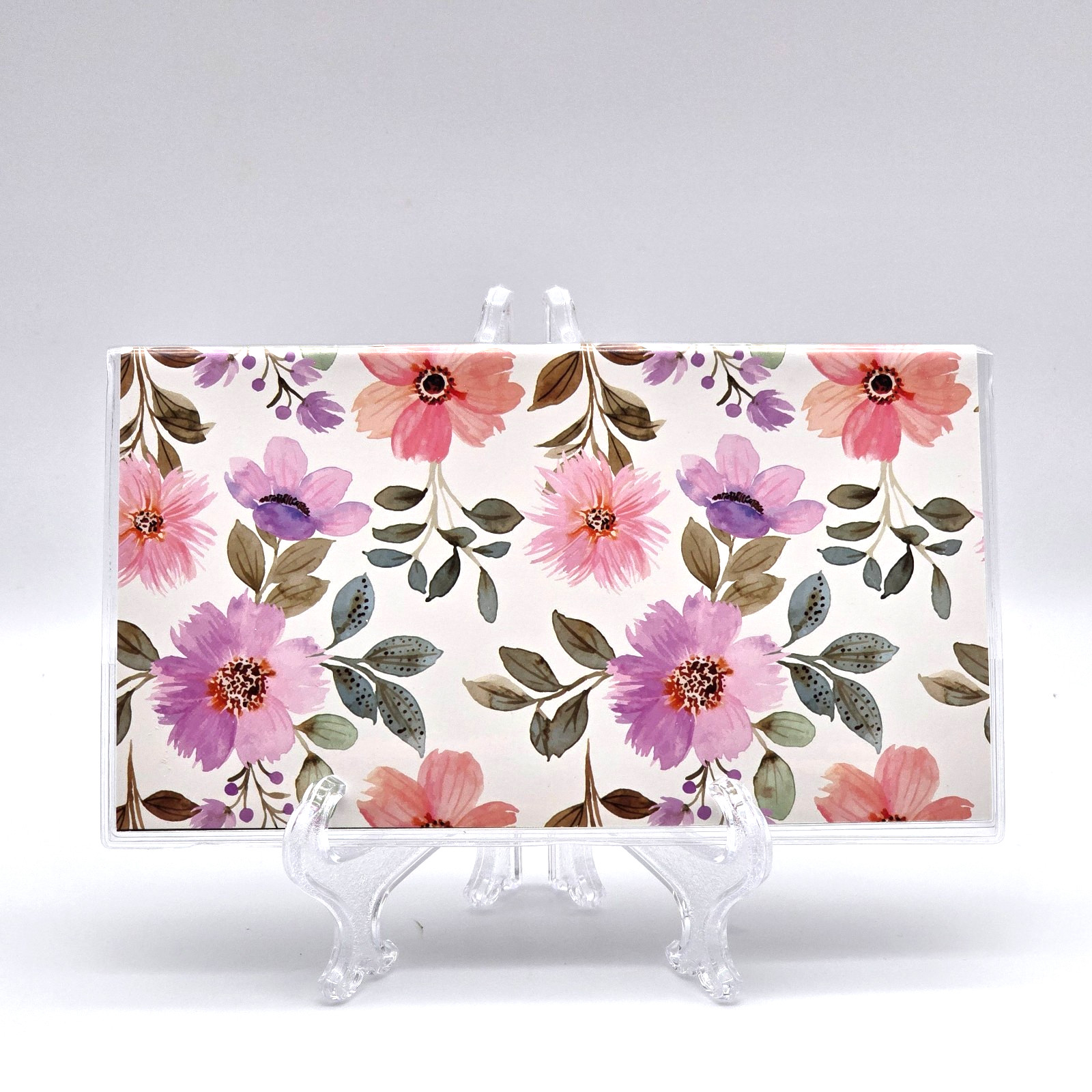 Floral Pocket Planer 2026-2027 Calendar Vinyl Cover Cone Spring Flowers 6.5″
