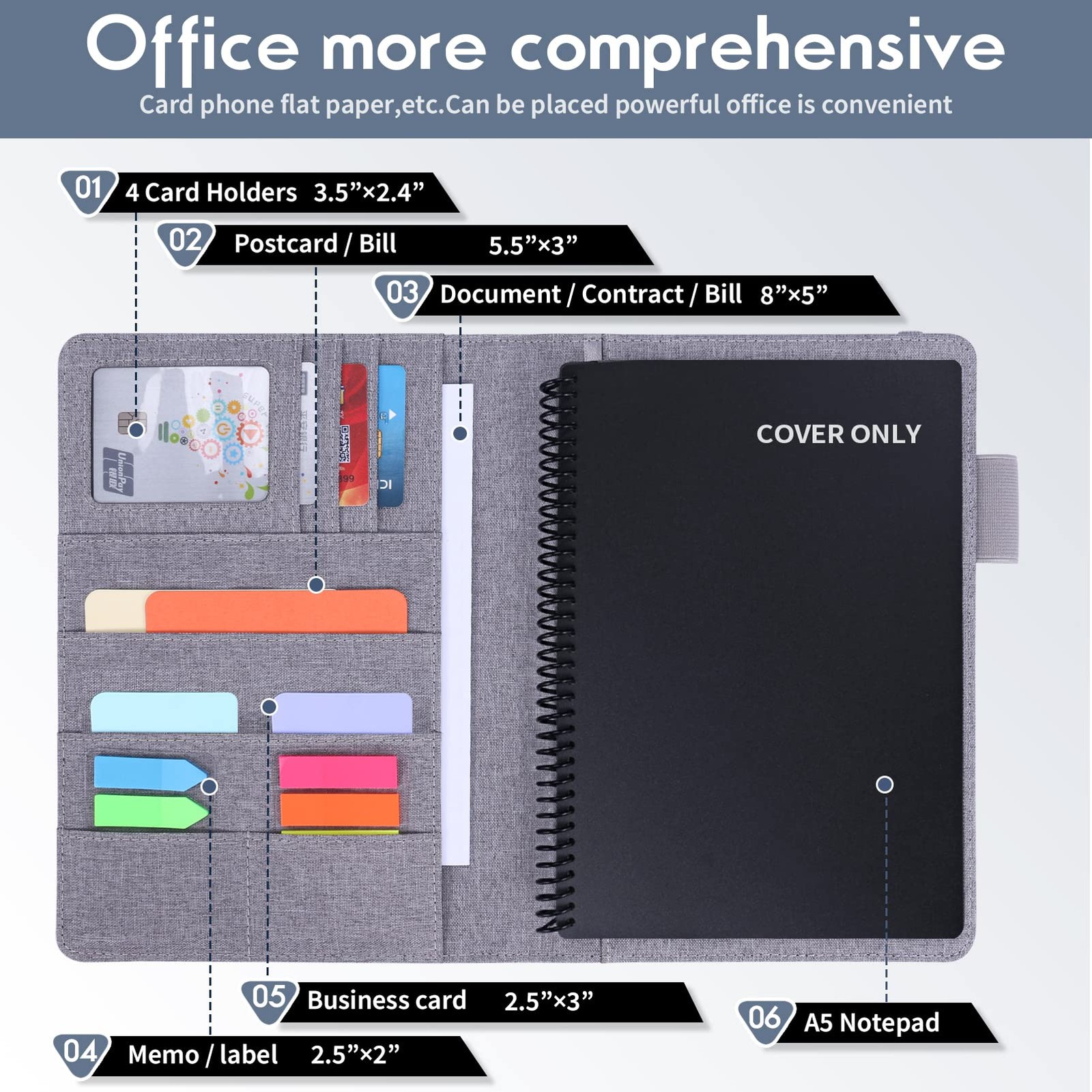 Executive Size Notebook Cover for Rocketbook A5 8.8″x6″ Inch, Waterproof Port…
