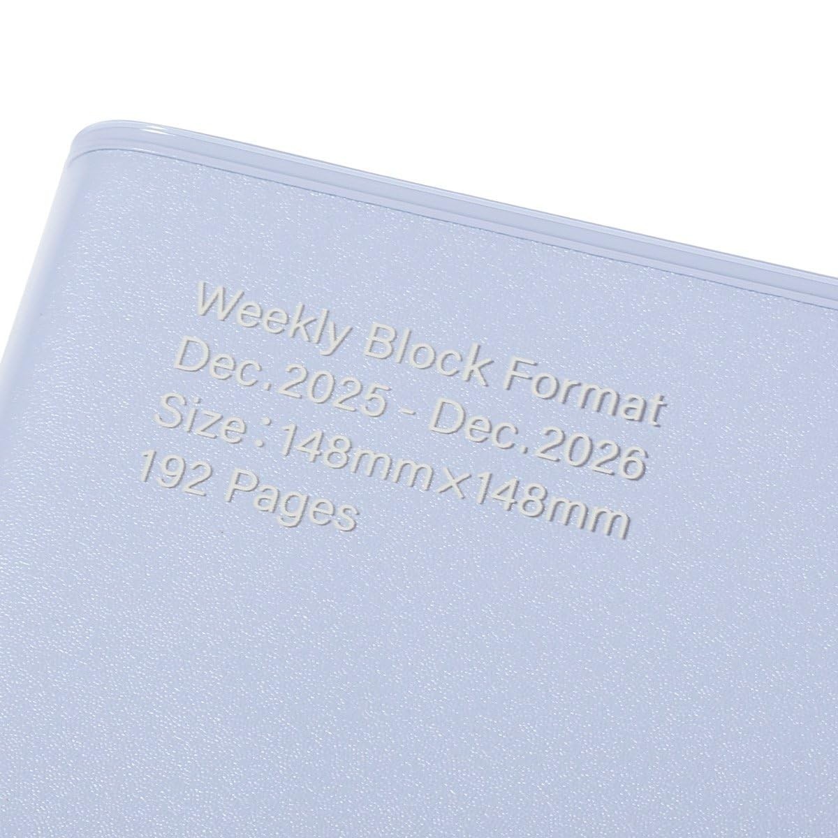MARK’S Planner 2026 Weekly Block Square 148 Clear Slide Zipper Pink