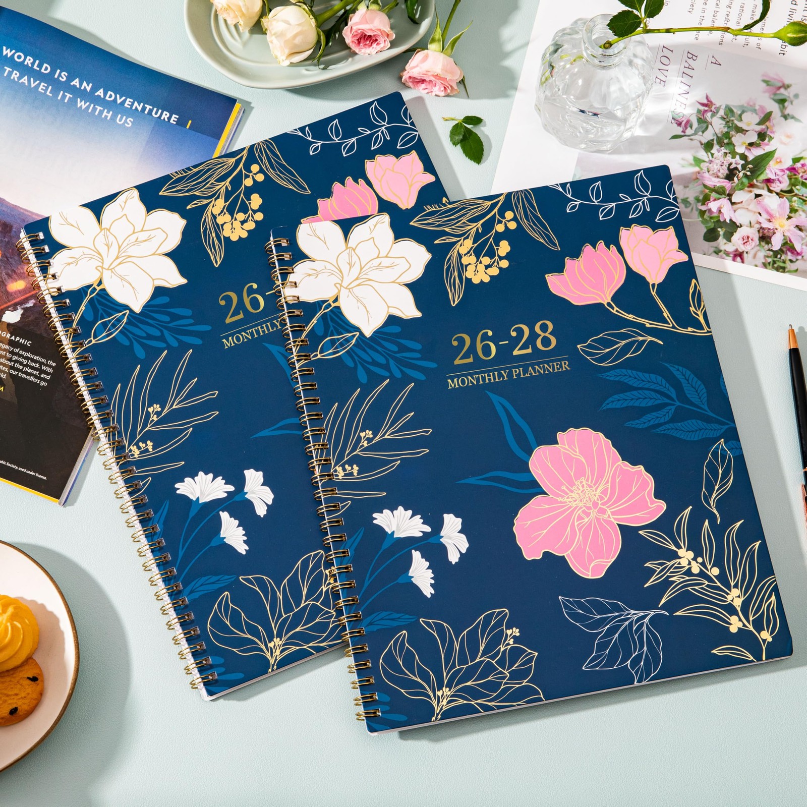 2025 to 2026 Monthly Planner Calendar 9×11 Inch with Tabs