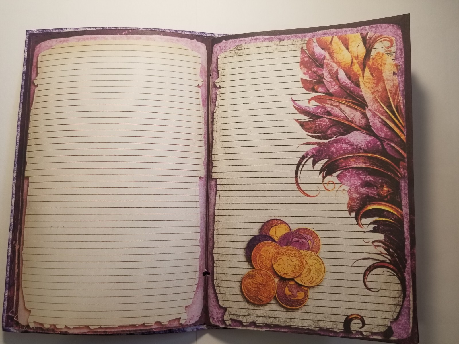 Junk Journal BLANK Booklet “FORTUNE TELLER”, LARGE 6″x9″ 40pg PSYCHIC, TAROT
