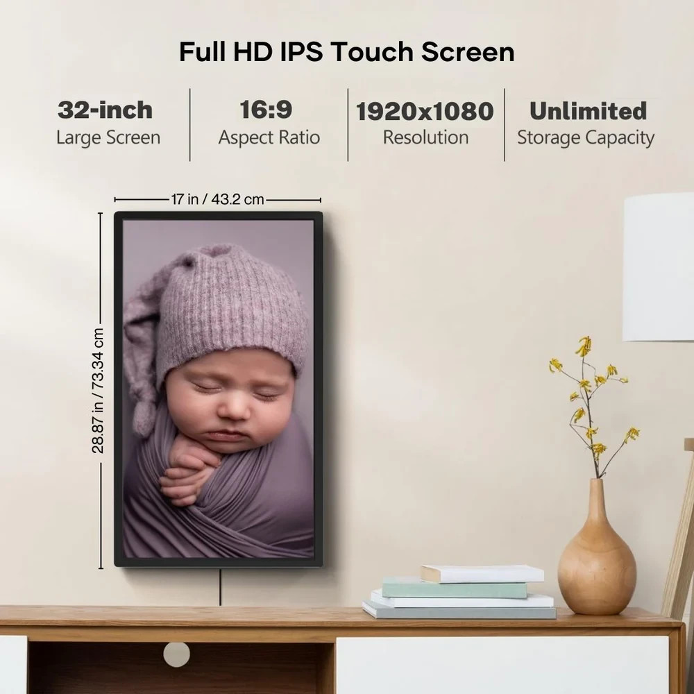Cozyla Calendar Plus: 32″ 1080P Smart Digital Calendar(black)