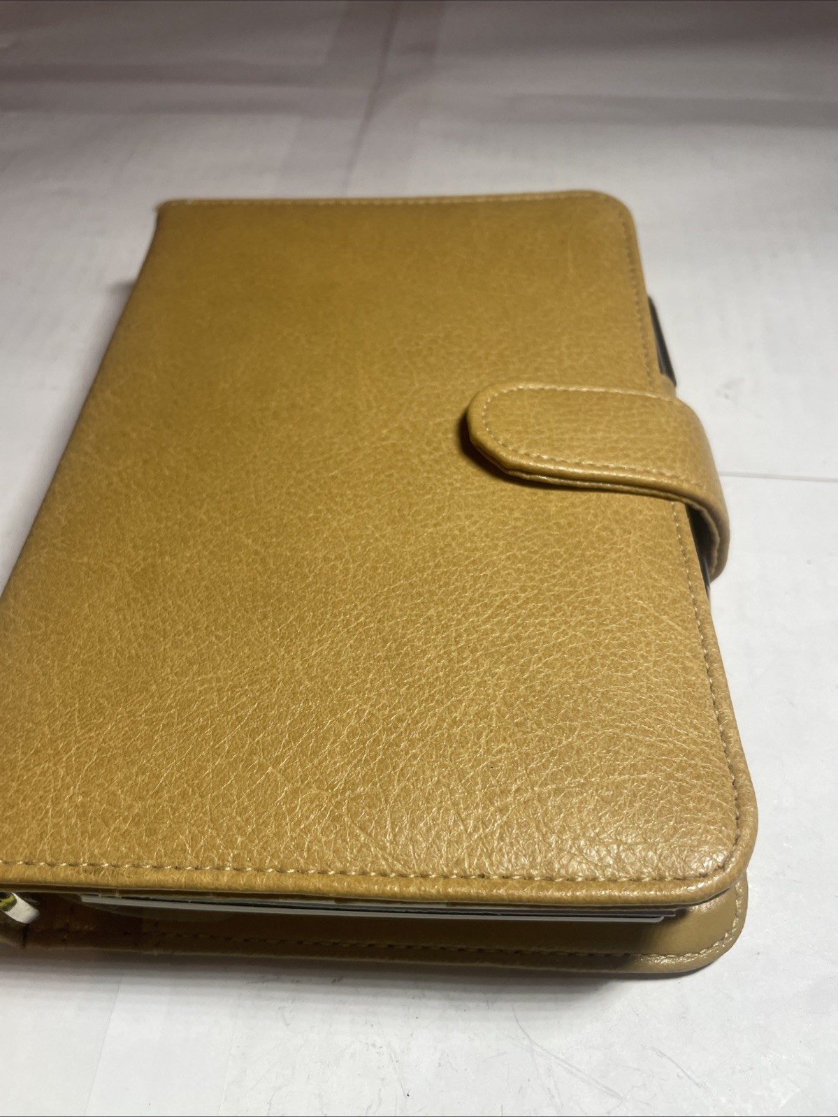 Faux Leather Planner Wallet Mundex Yellow Organizer Zip Around 6 Ring Binder
