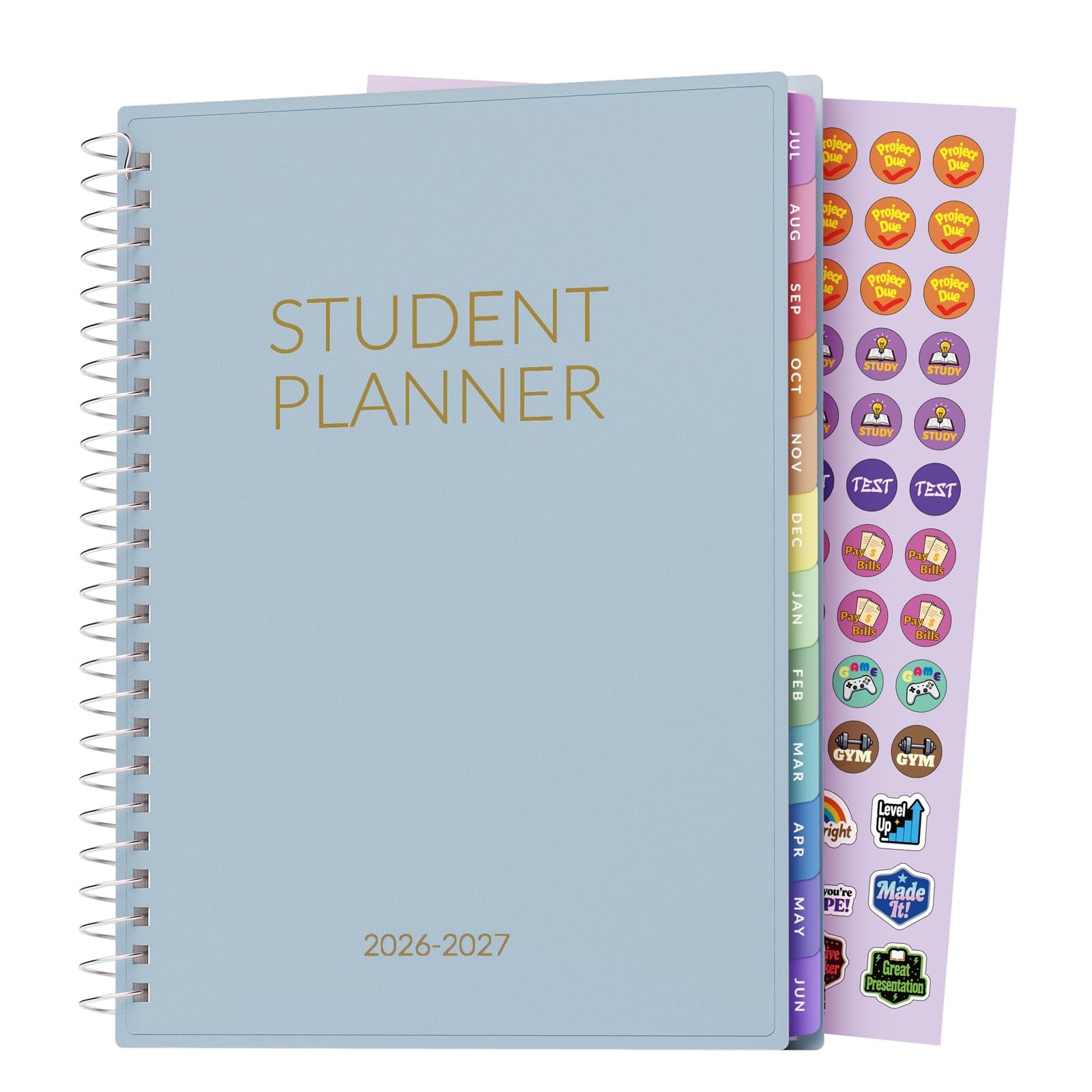 Student Planner 2026-2027, SUNEE Middle or High School A5 6.5″×8.3″, Blue