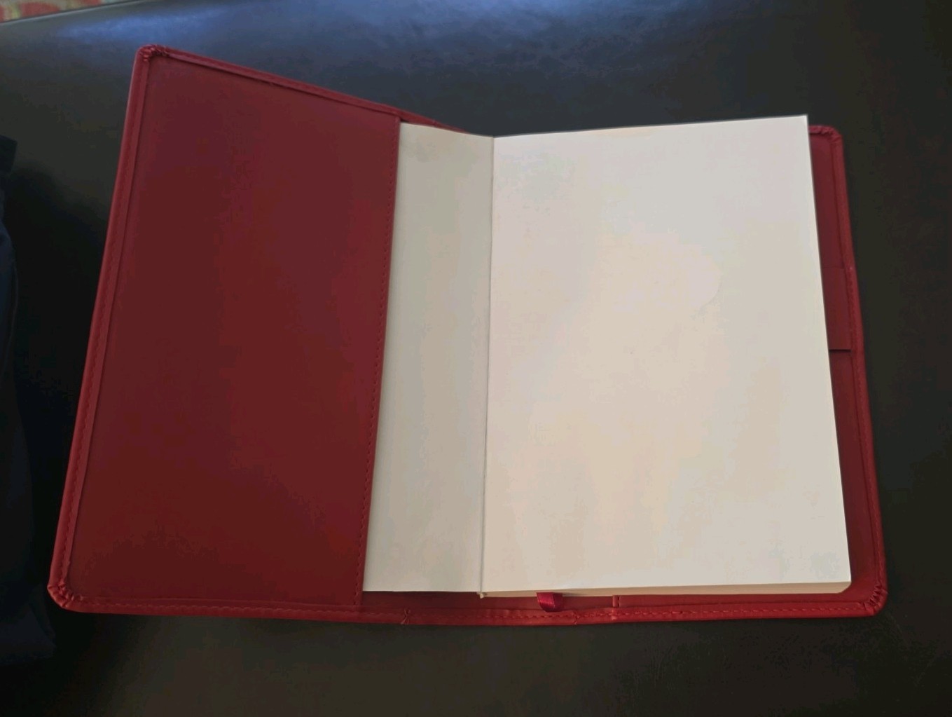 Faux Red Lined Journal Notebook, (Red), Medium 5.6 in X 8 in
