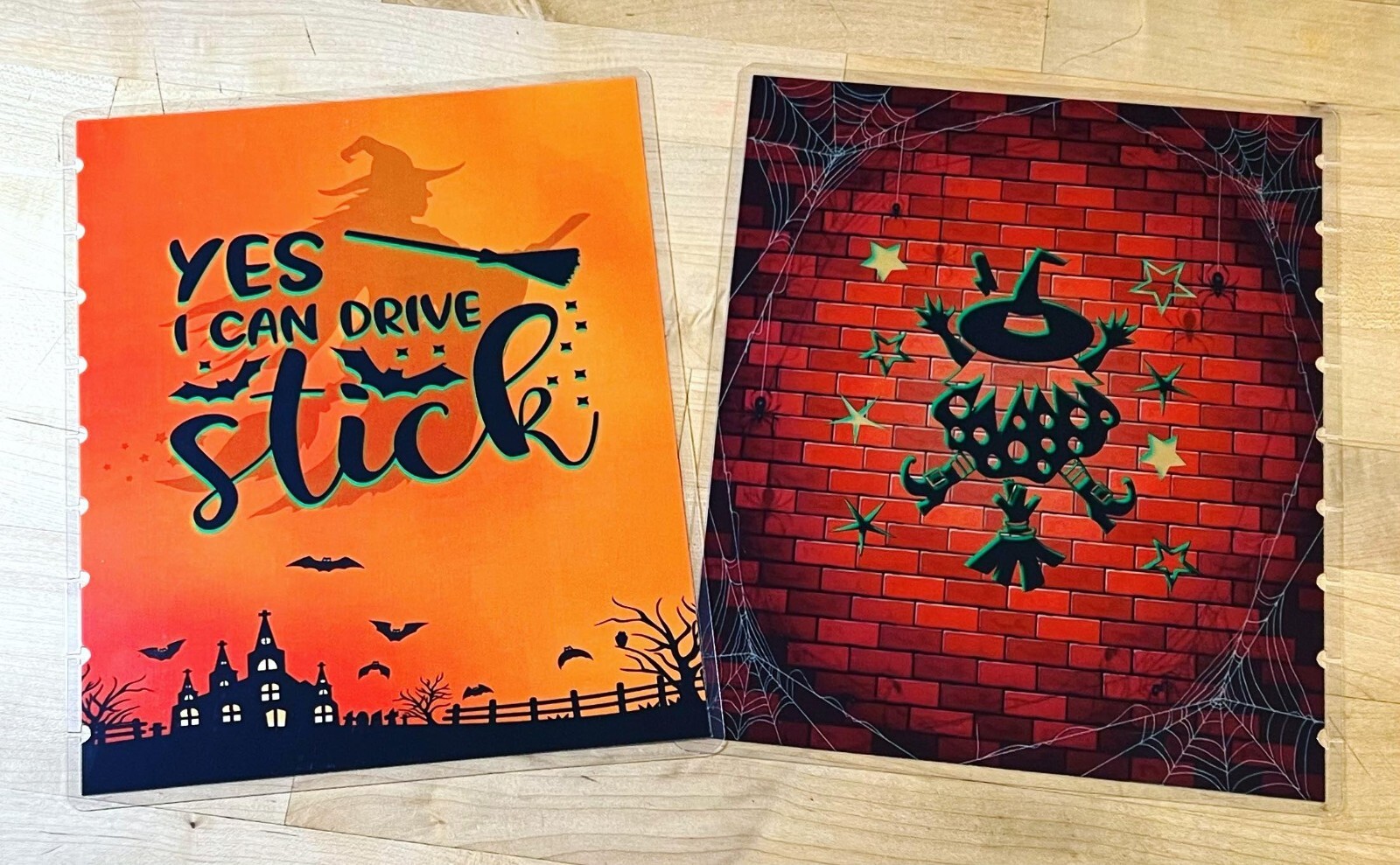 Witch “Yes I can drive Stick” Halloween Cover Set 4 use w Classic Happy Planner-